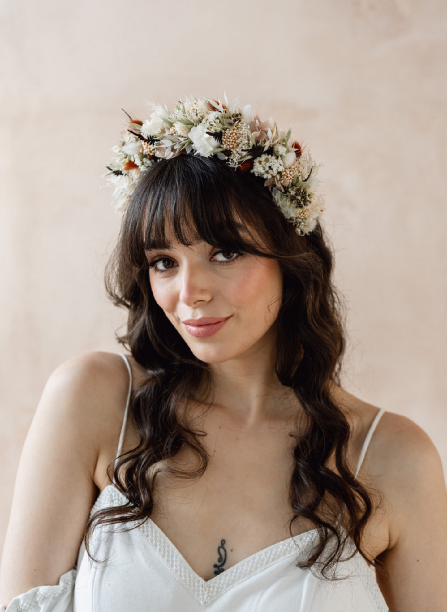 Adelaide Boho Bridal Dried Flower Crown Headband 4