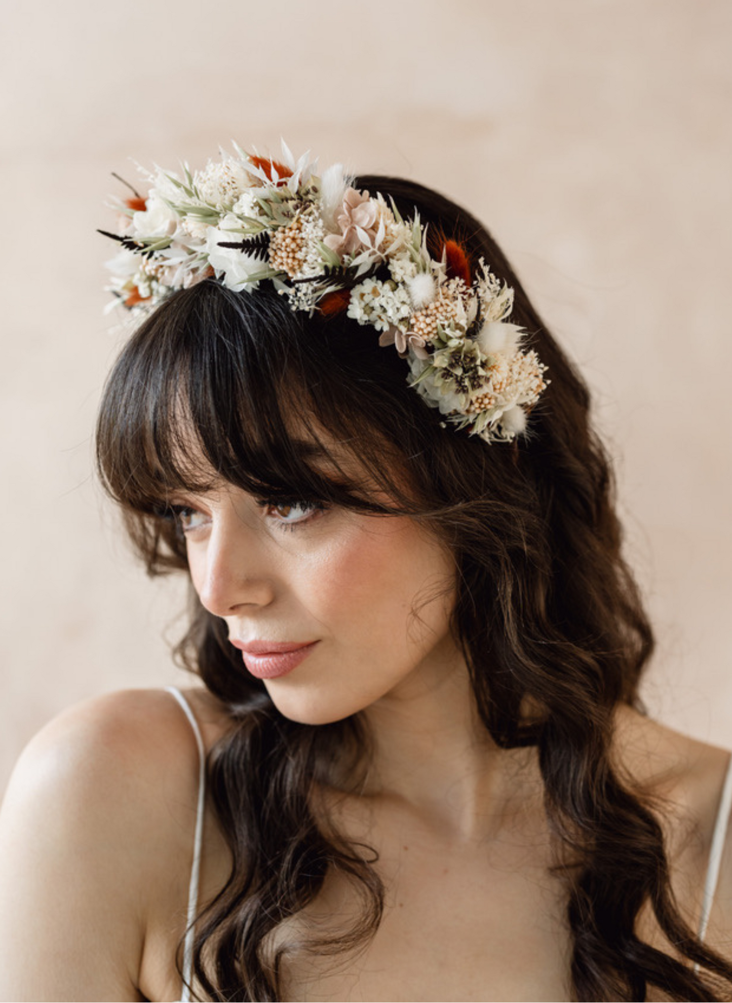 Adelaide Boho Bridal Dried Flower Crown Headband 5