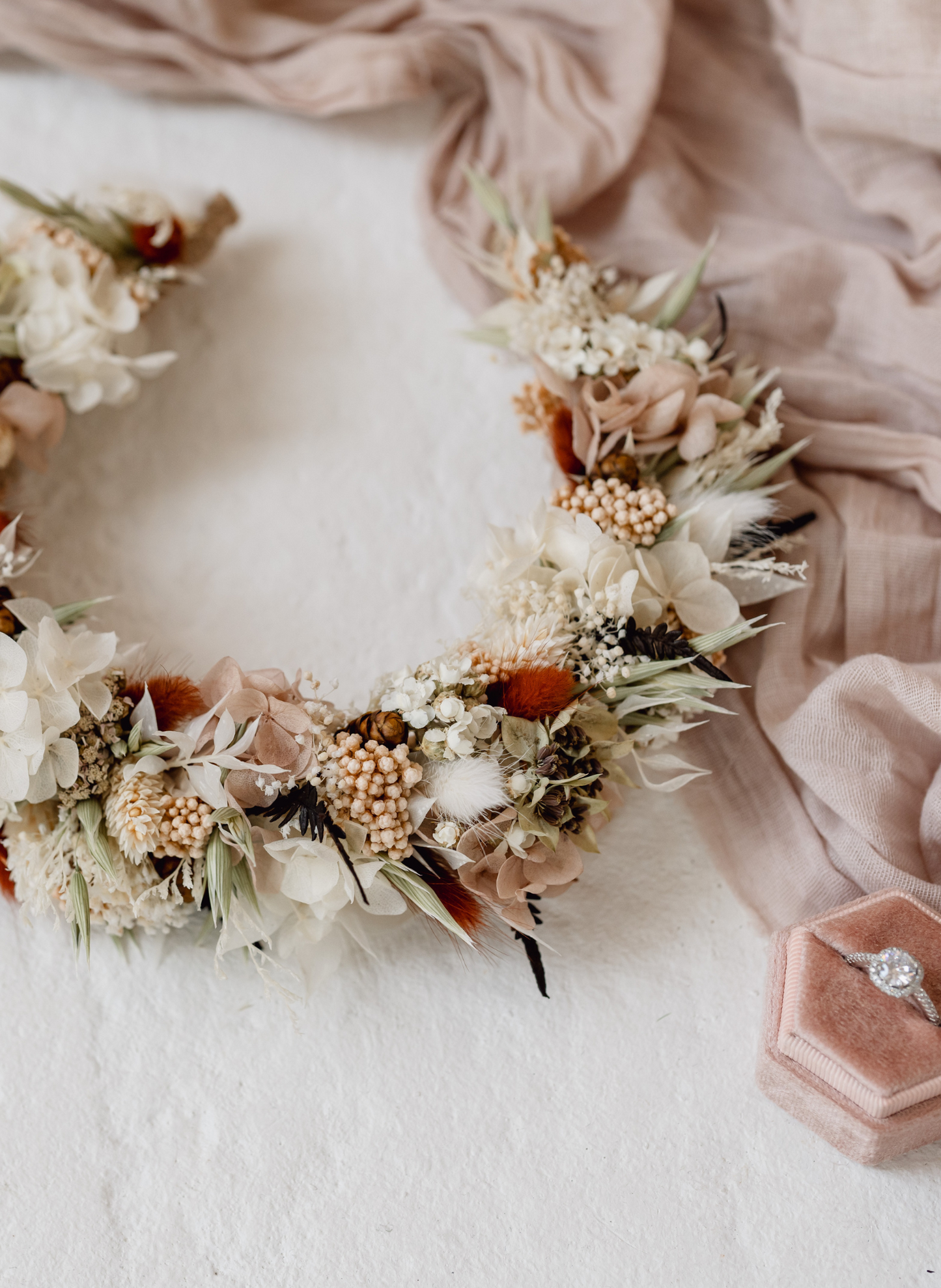 Adelaide Boho Bridal Dried Flower Crown Headband 6