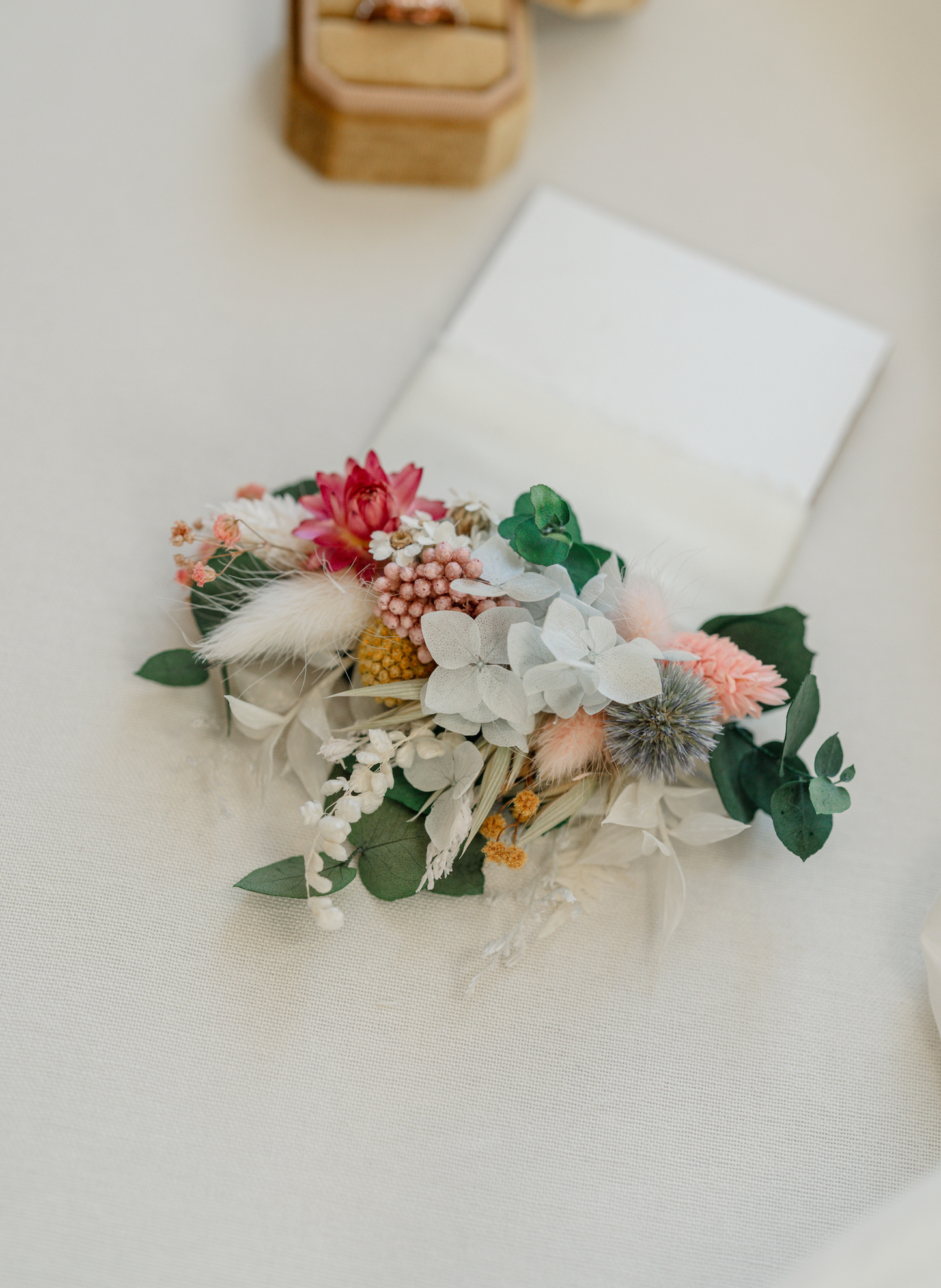 Anastasia Colourful Dried and Preserved Flower Wedding Pocket Square Meadow 1