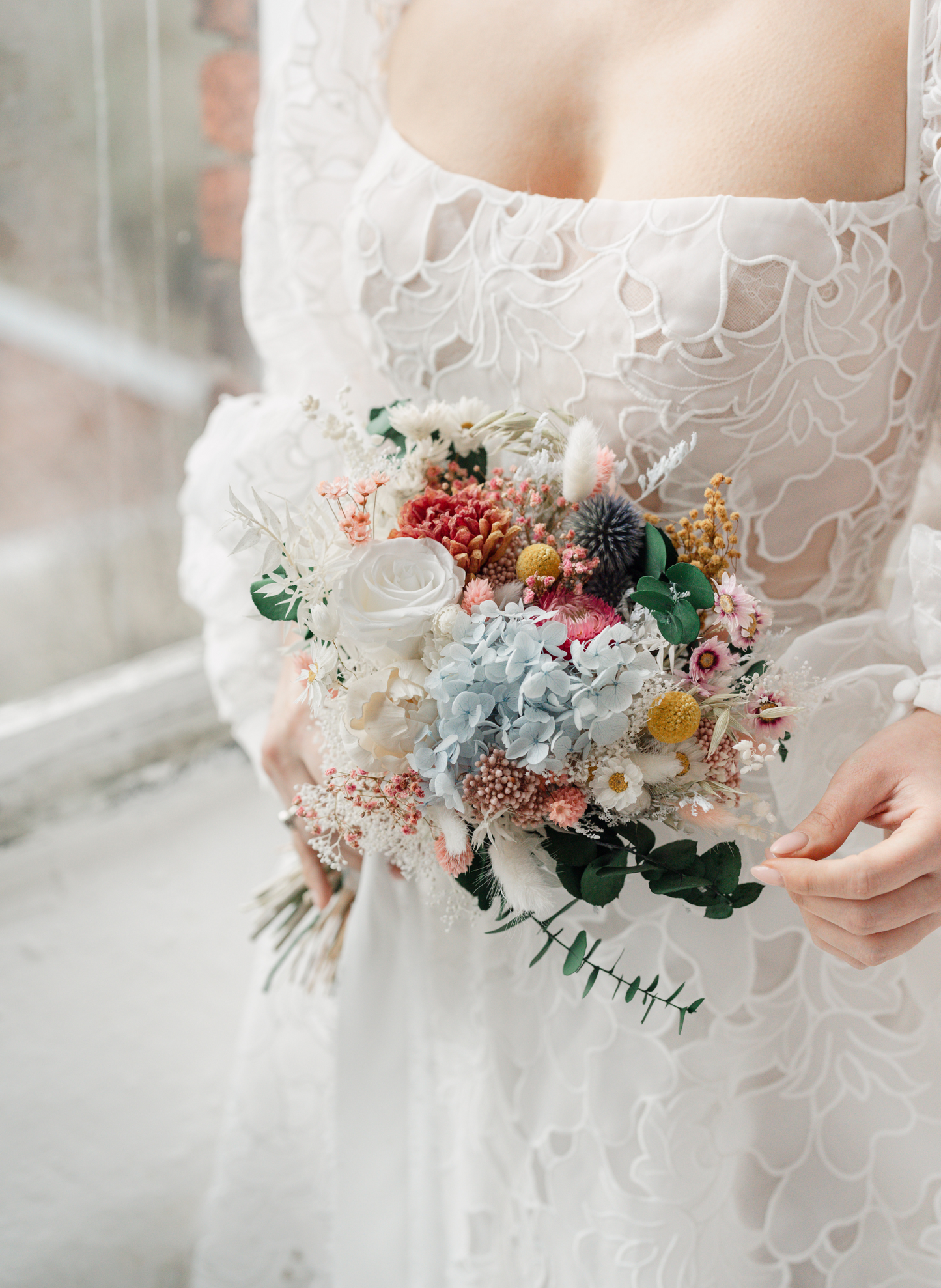 Anastasia Colourful Dried and Preserved Petite Bridesmaid Bouquet 1