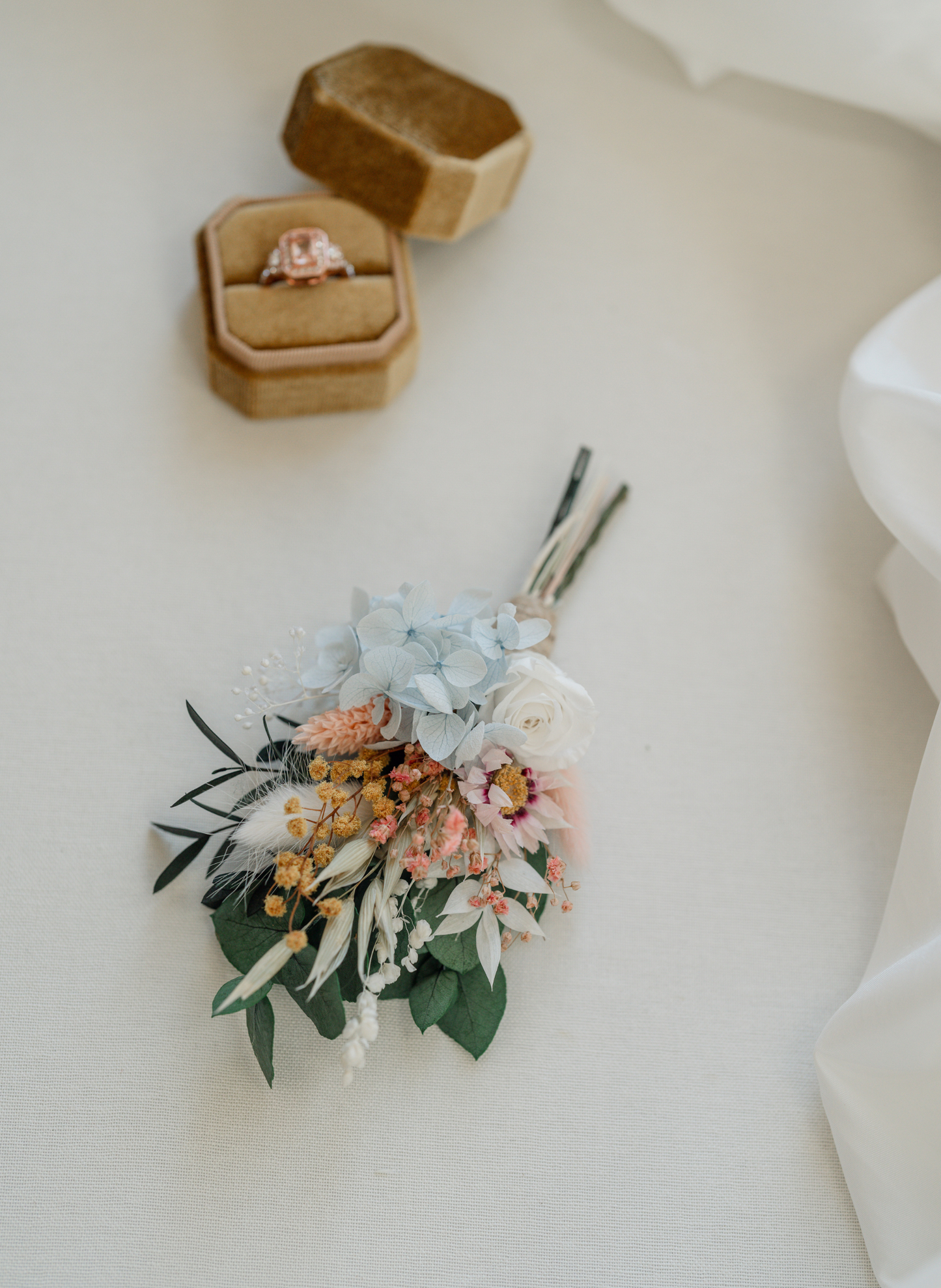 Anastasia Colourful Wedding Dried Flower Buttonhole/ Boutonnière 1