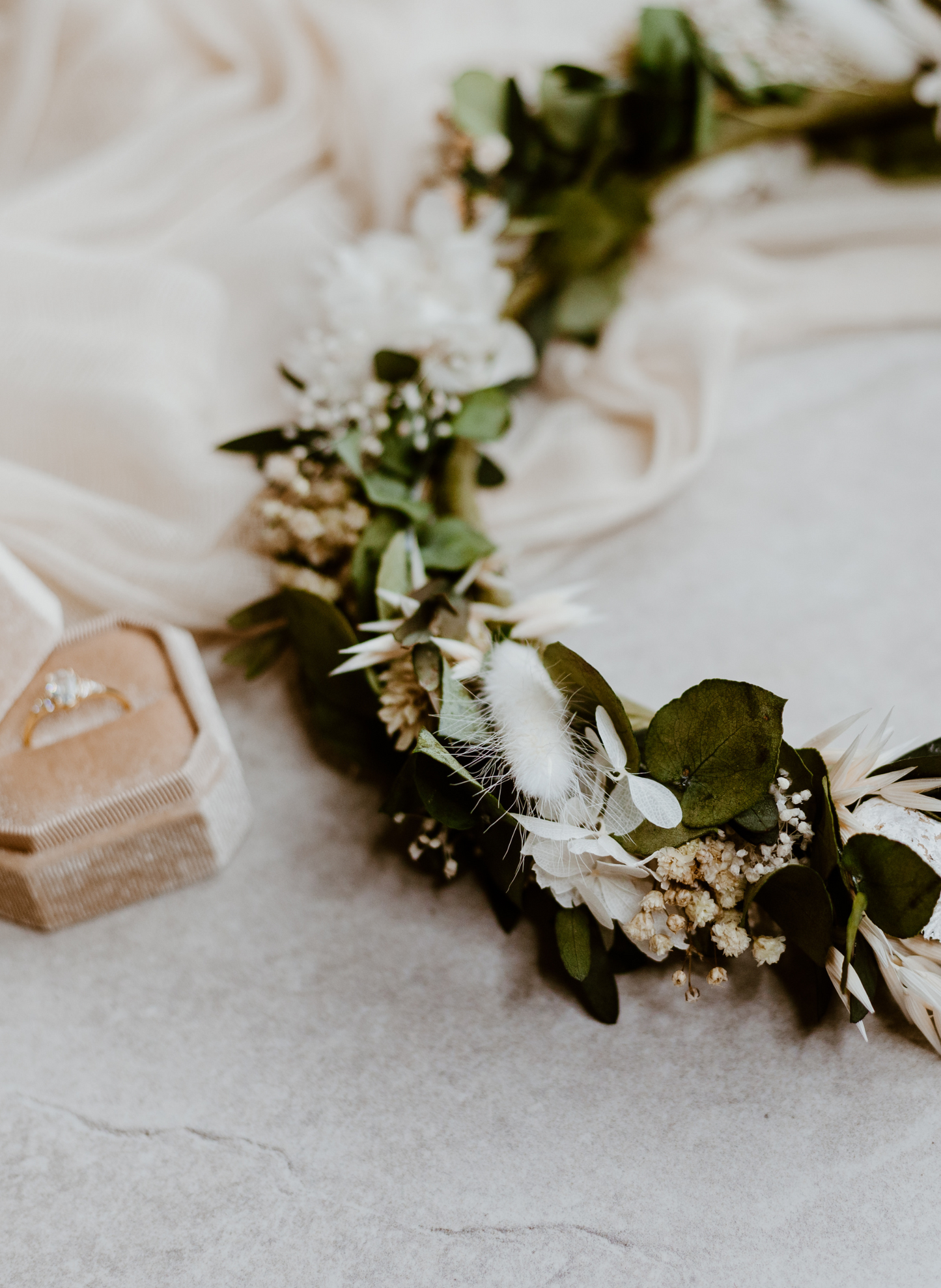 Aphrodite Bridal Foliage Flower Crown Wedding Headband 2