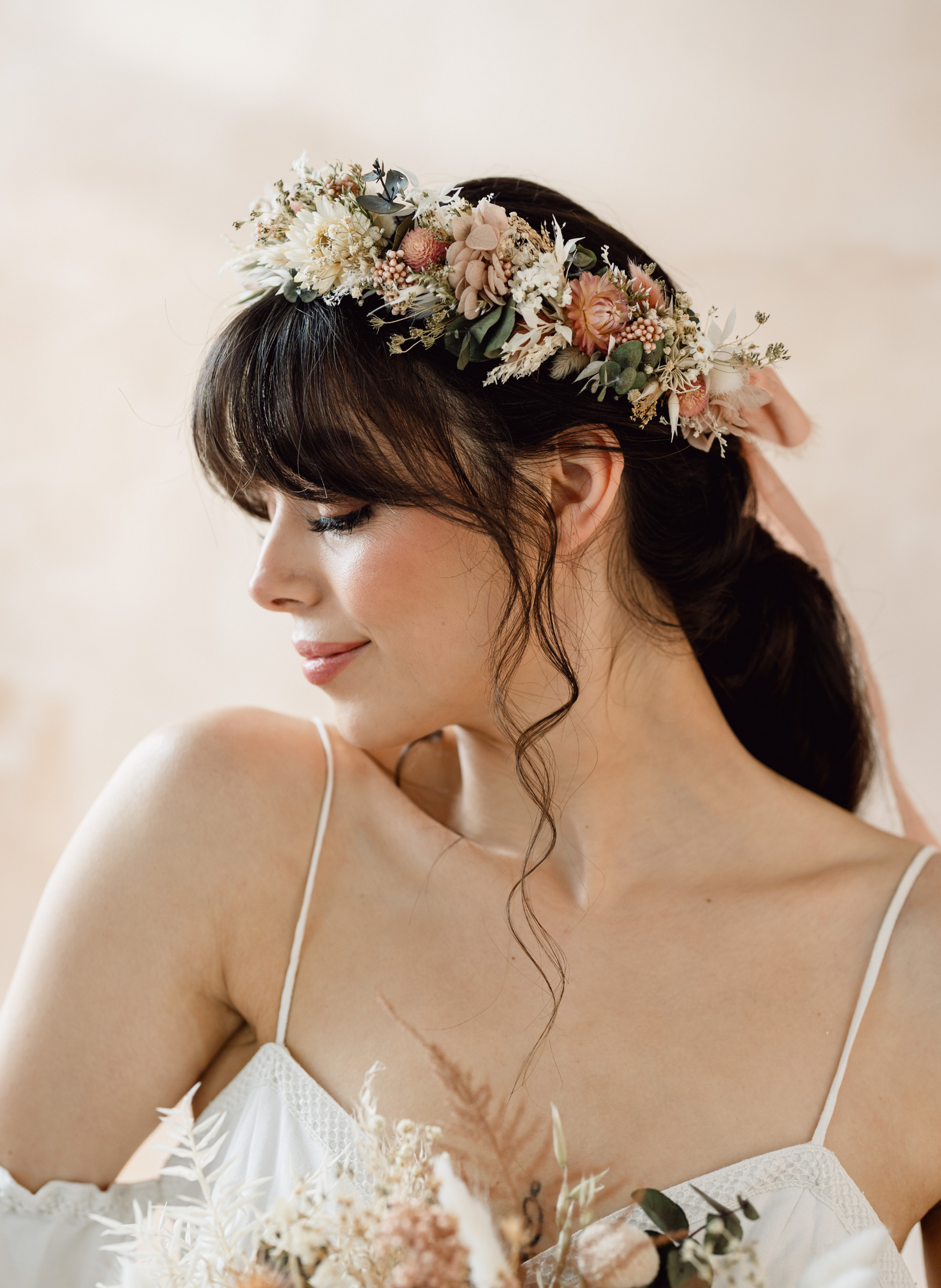 Arizona Bohemian Bridal Dried Flower Crown Wedding Headband
