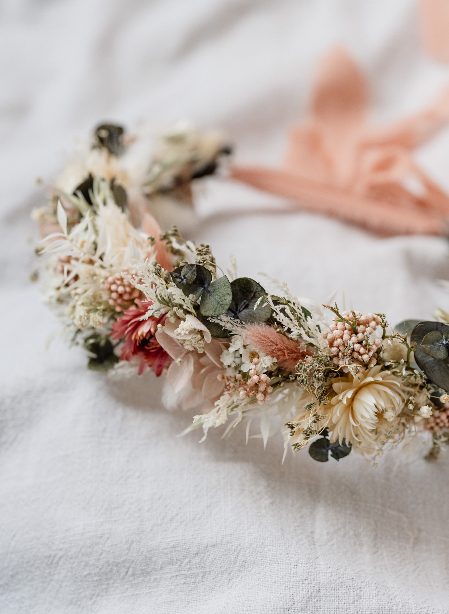Arizona Bohemian Bridal Dried Flower Crown Wedding Headband 4