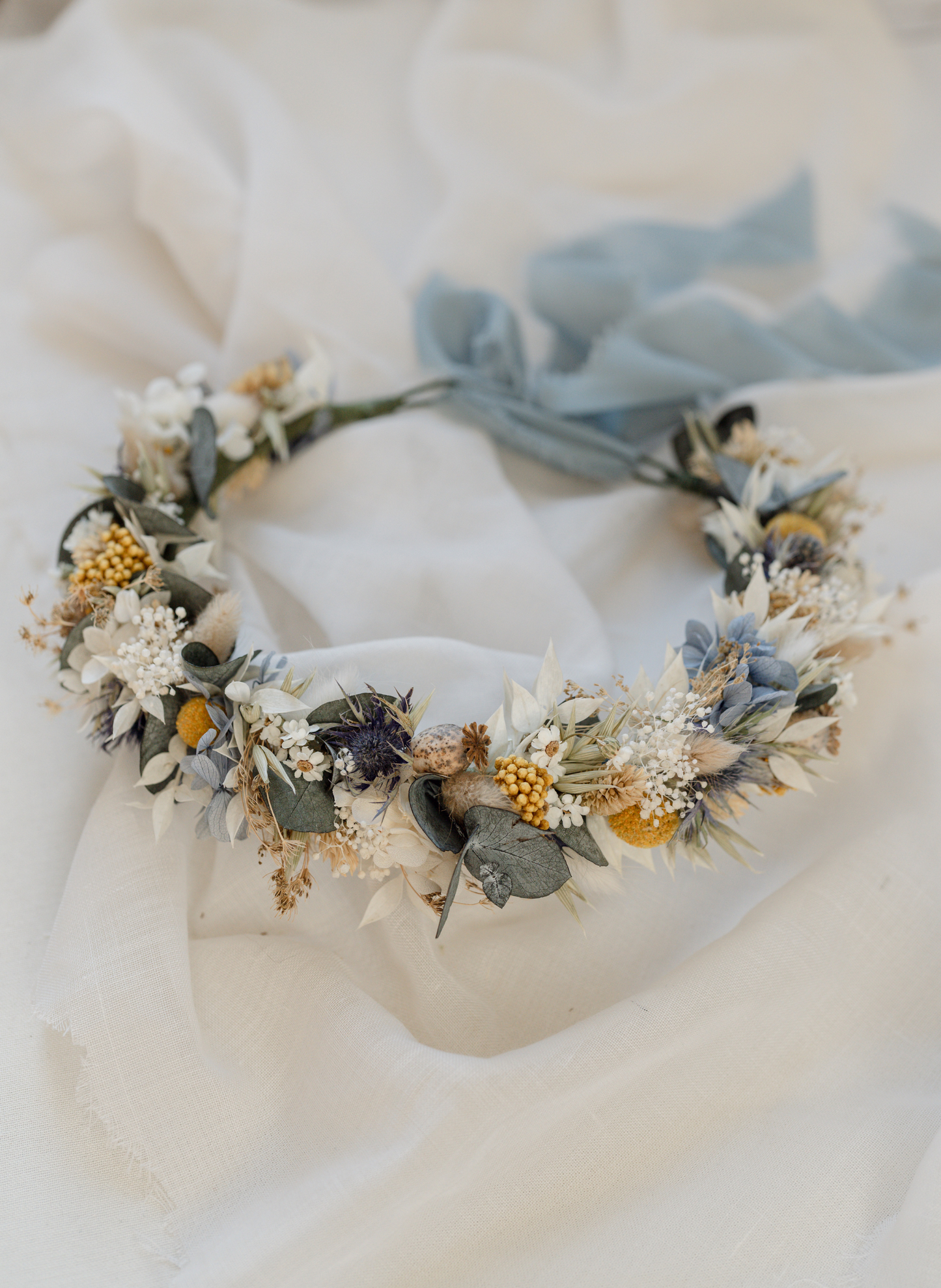 Blair Thistle Wedding Dried Flower Crown Wedding Headband 3