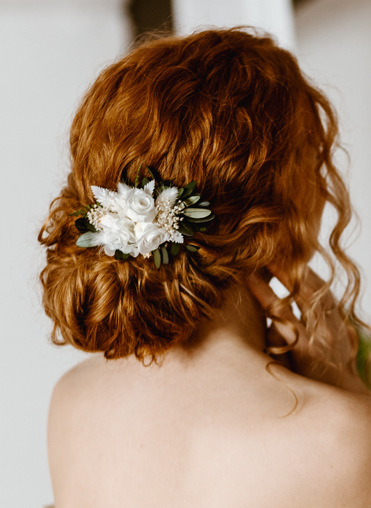 Bronte Dried Flower Eucalyptus Wedding Bridal Hair Clip