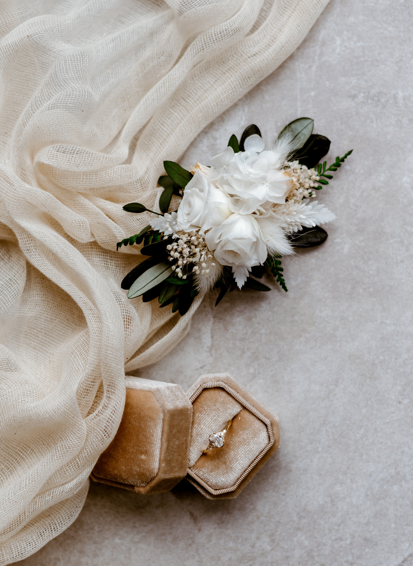 Bronte Dried Flower Eucalyptus Wedding Bridal Hair Clip 1
