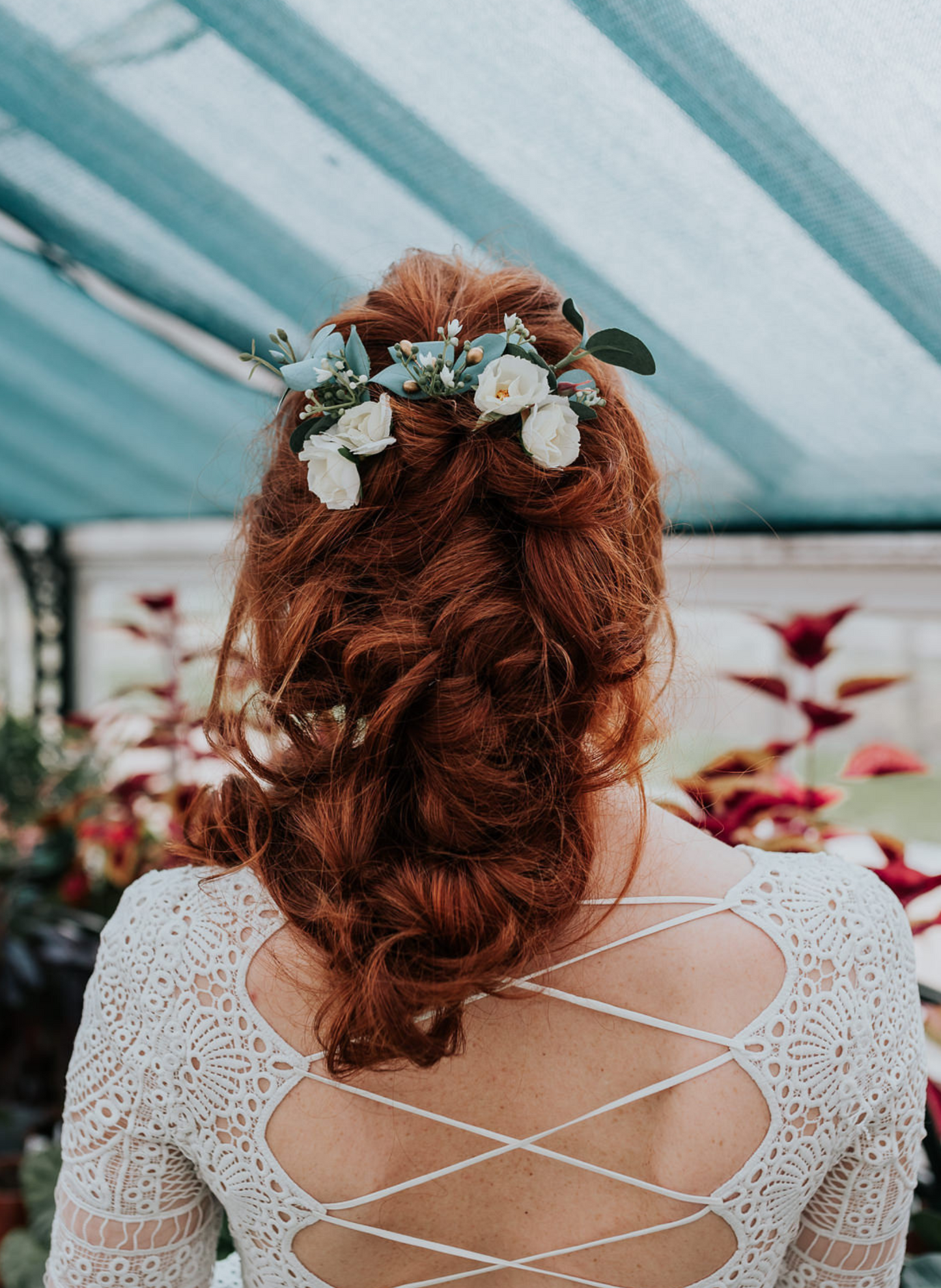 Clara Ivory Wild Rose Wedding Flower Hair Pins