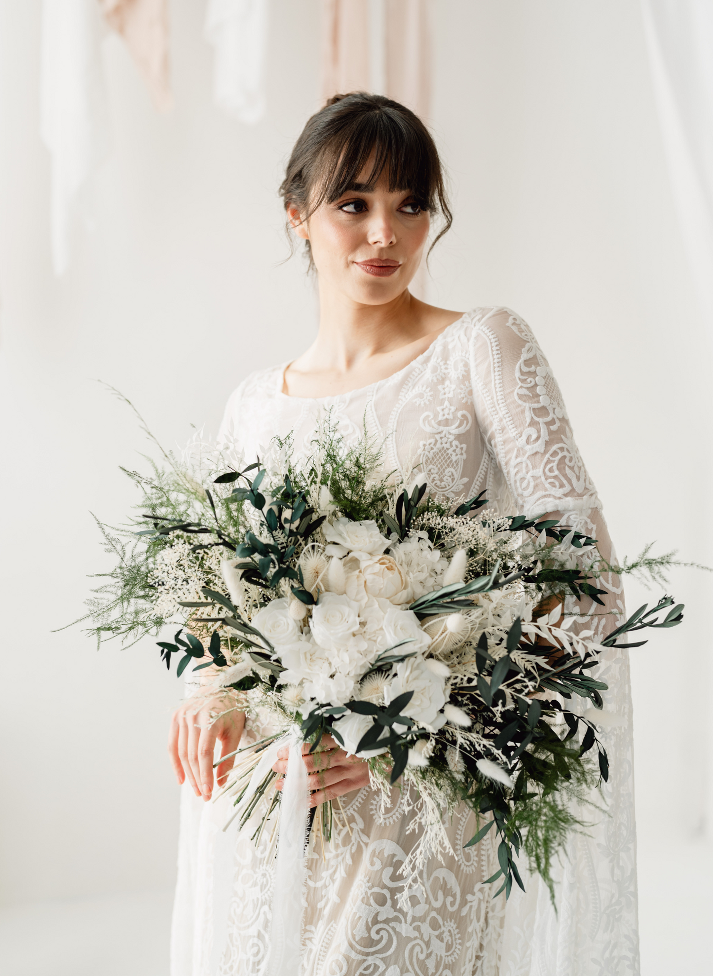 Eden Preserved Flower Flat Back Wedding Bridal Bouquet 1