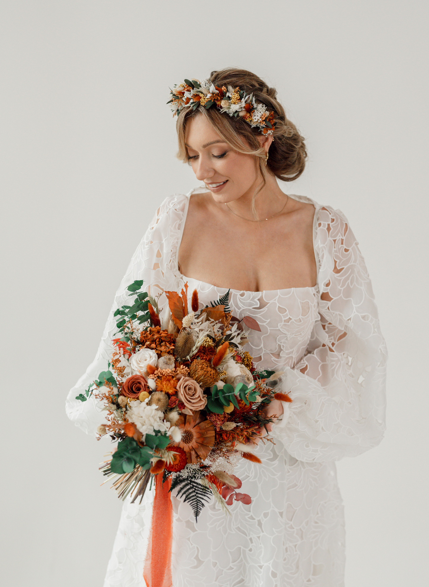 Ember Autumnal Dried and Preserved Bridal Bouquet 2