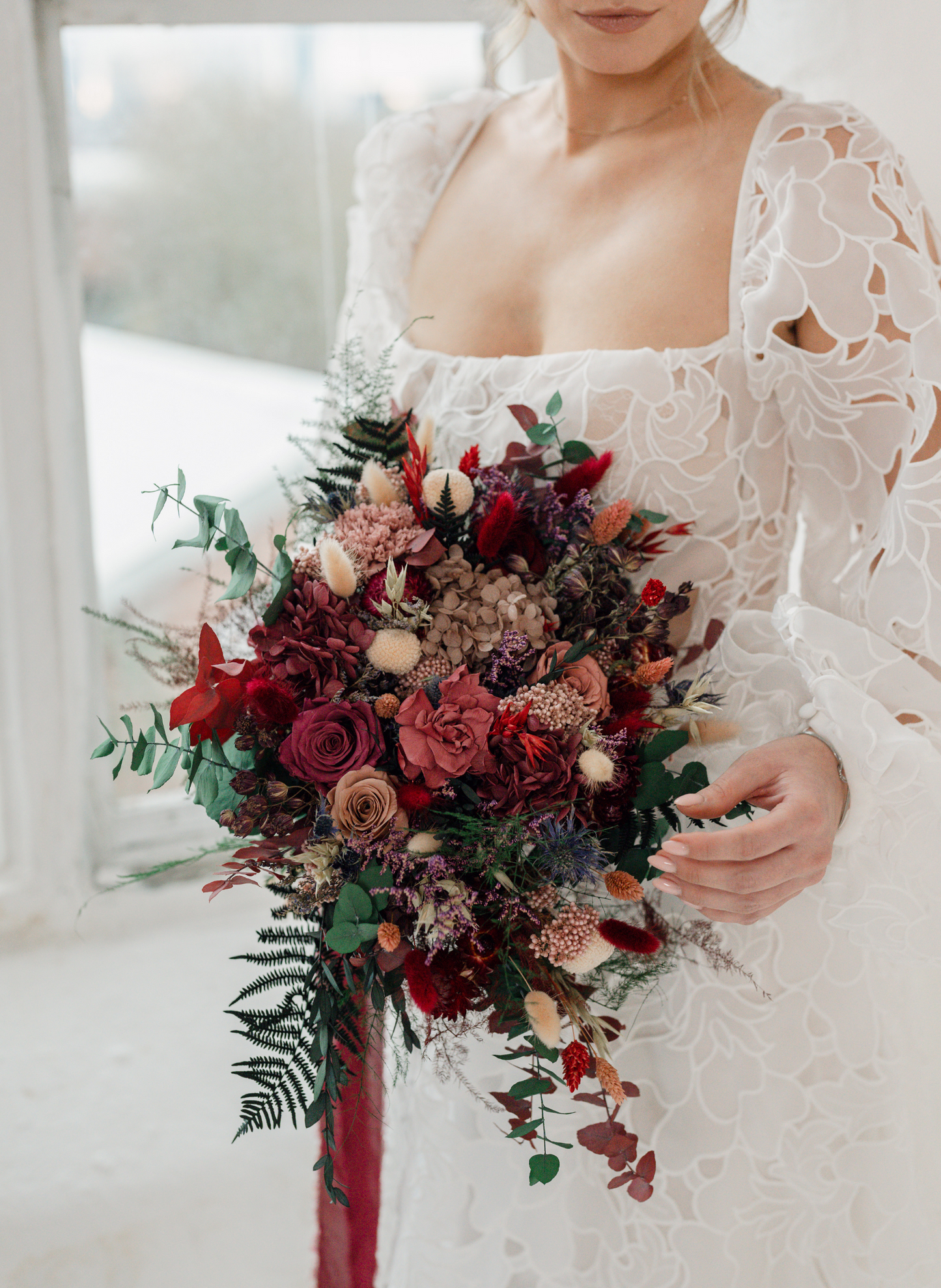 Fawn Jewel Dried and Preserved Flower Bridal Bouquet 1