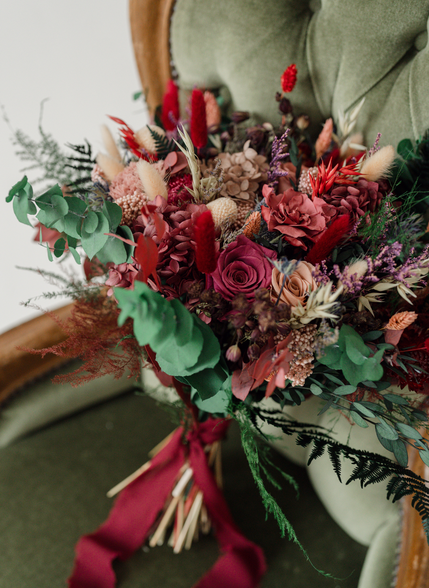 Fawn Jewel Dried and Preserved Flower Bridal Bouquet 2