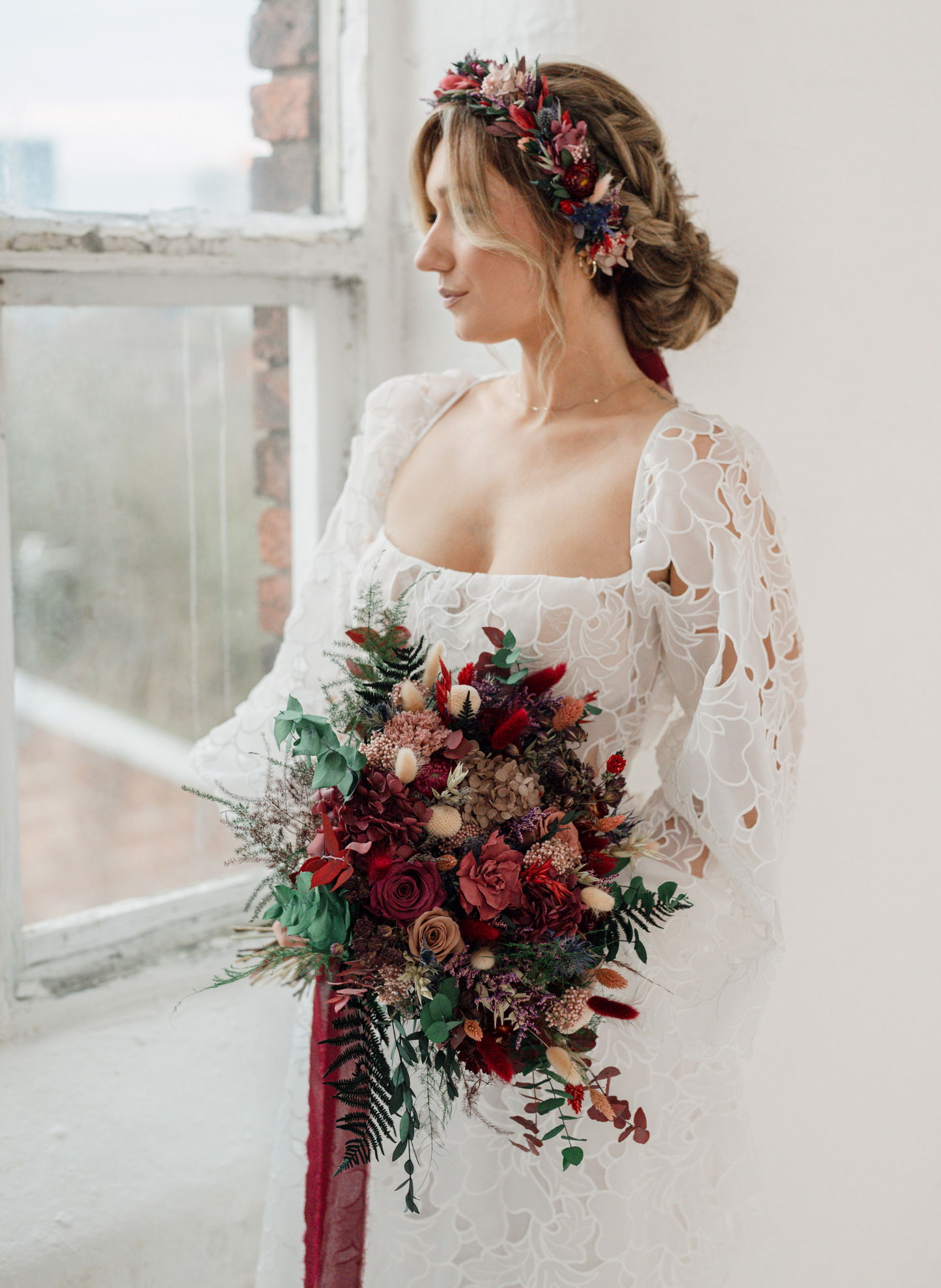 Fawn Jewel Dried and Preserved Flower Bridal Bouquet 3
