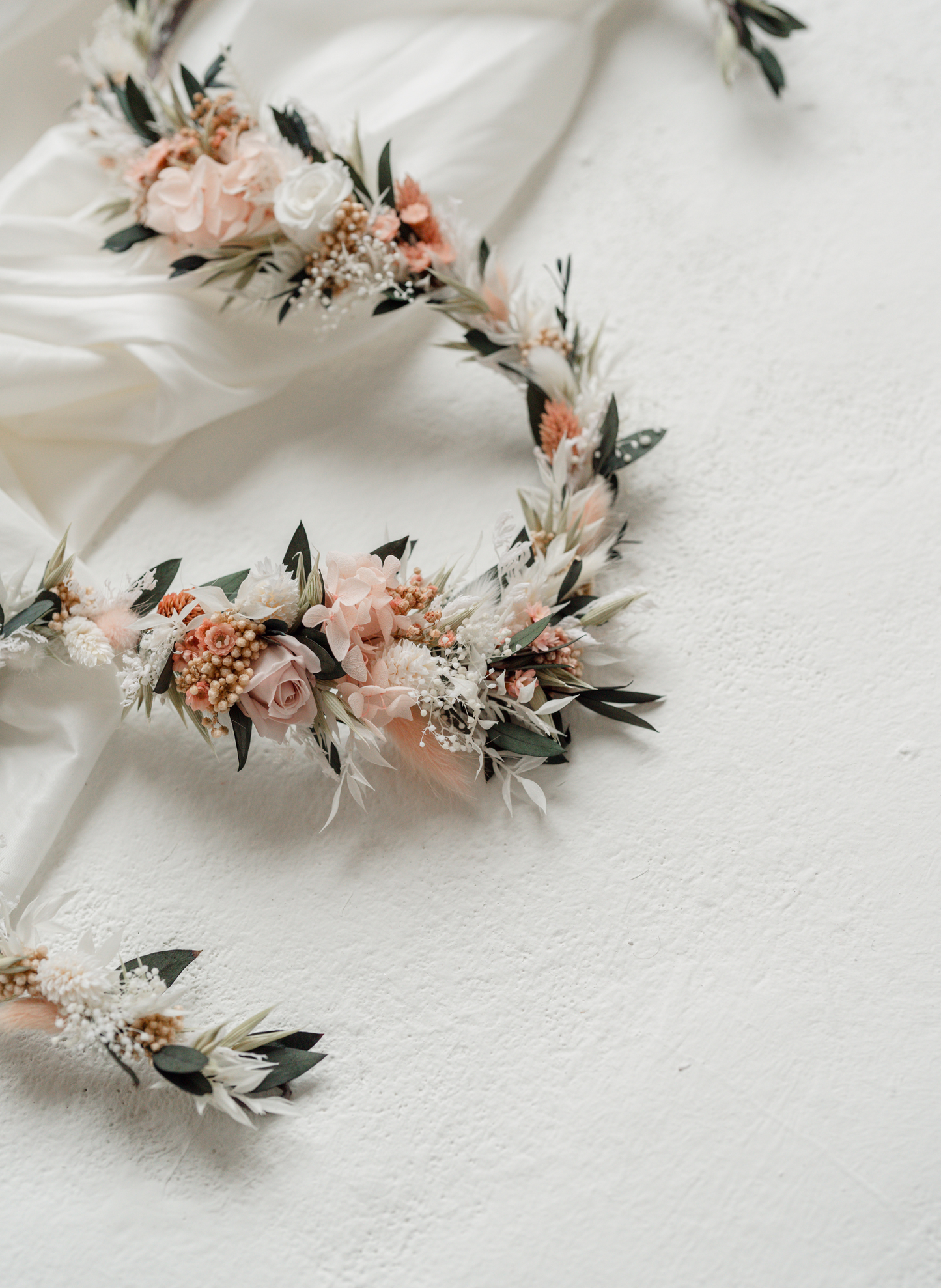 Felicity Pink Wedding Dried Flower Hair Vine 3