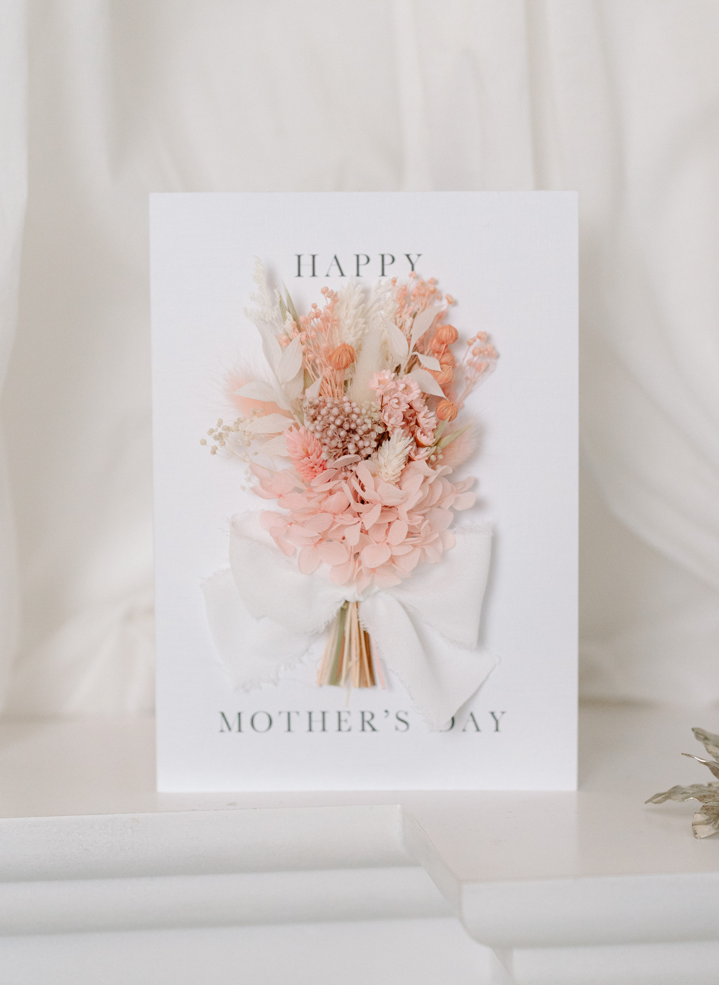 Happy Mothers Day Dried Flower Bunch Greetings Card