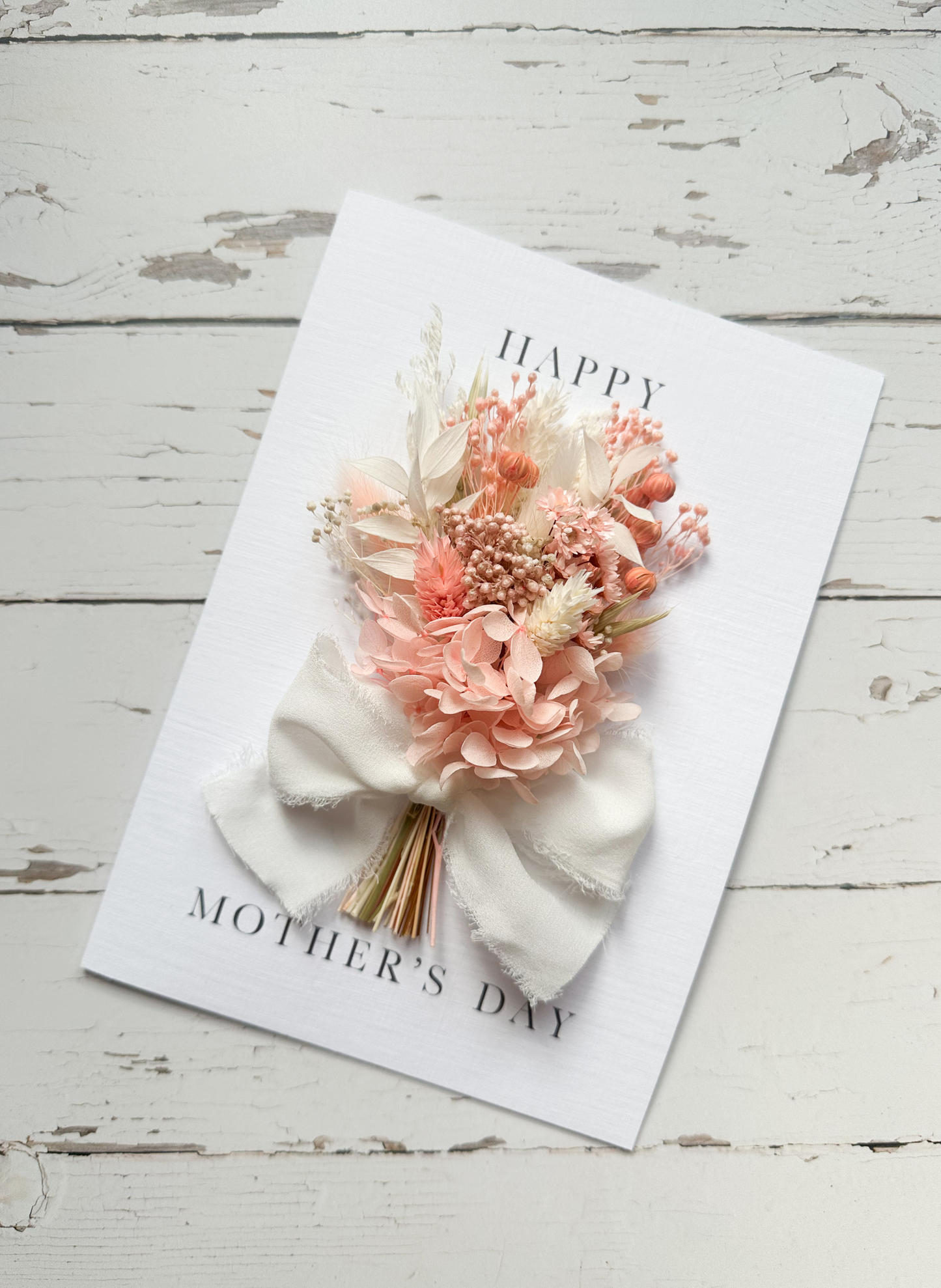 Happy Mothers Day Dried Flower Bunch Greetings Card 2