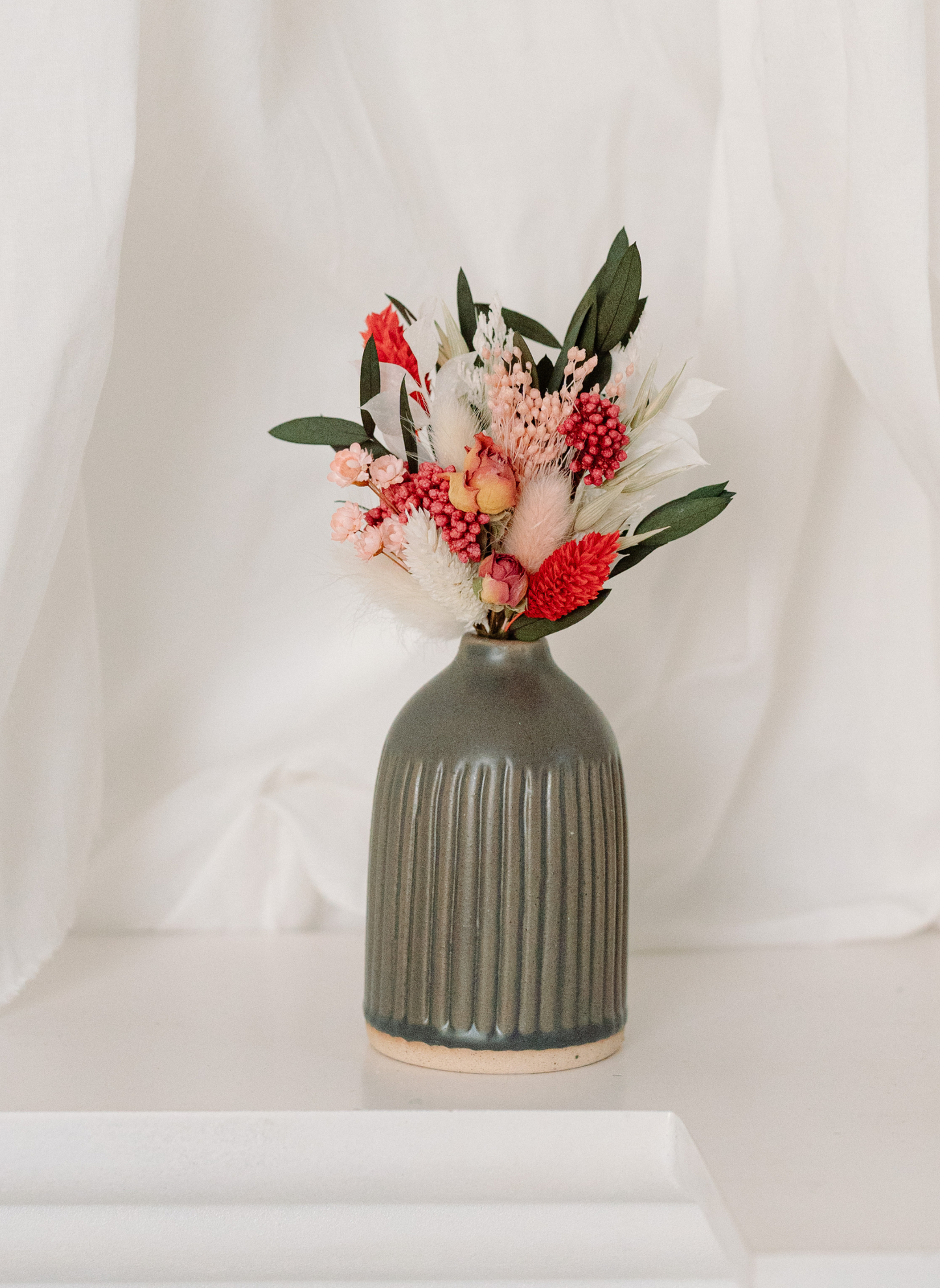 Happy Valentines Day Dried Flower Bunch Greetings Card 3