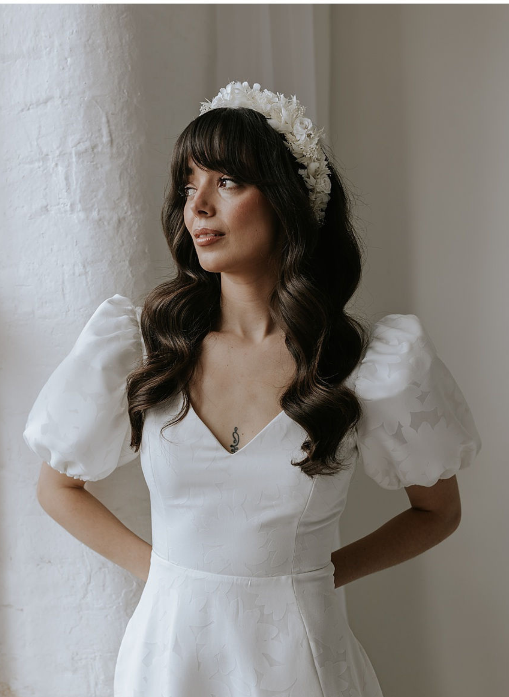 India Bridal Dried Flower Crown Wedding Headband 1