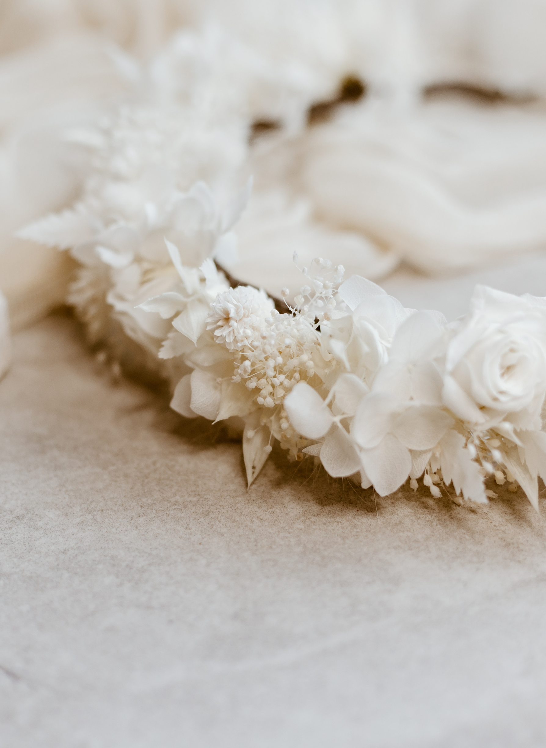 India Bridal Dried Flower Crown Wedding Headband 2