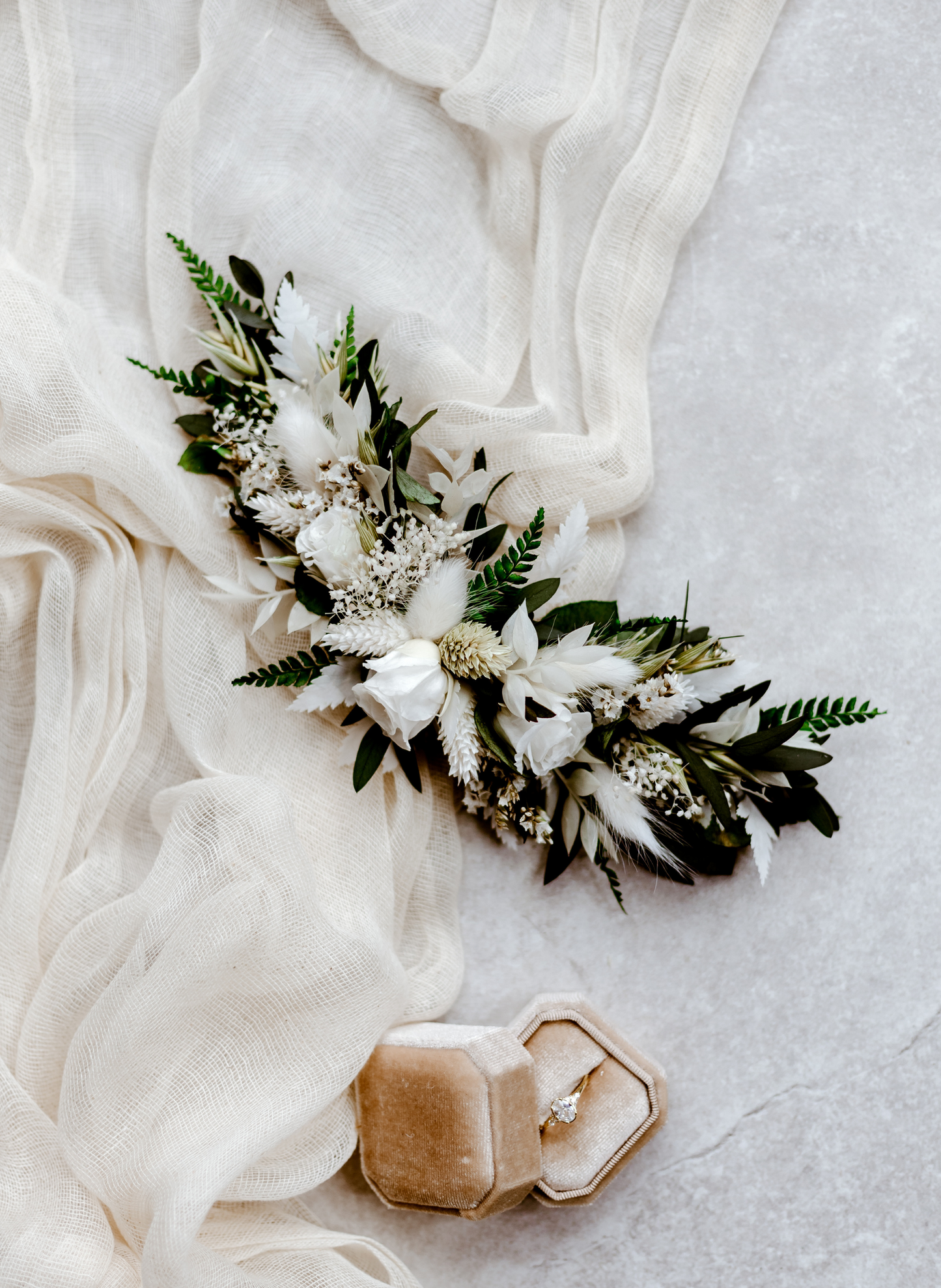 Ivy Eucalyptus Bridal Dried Flower Wedding Headpiece 1