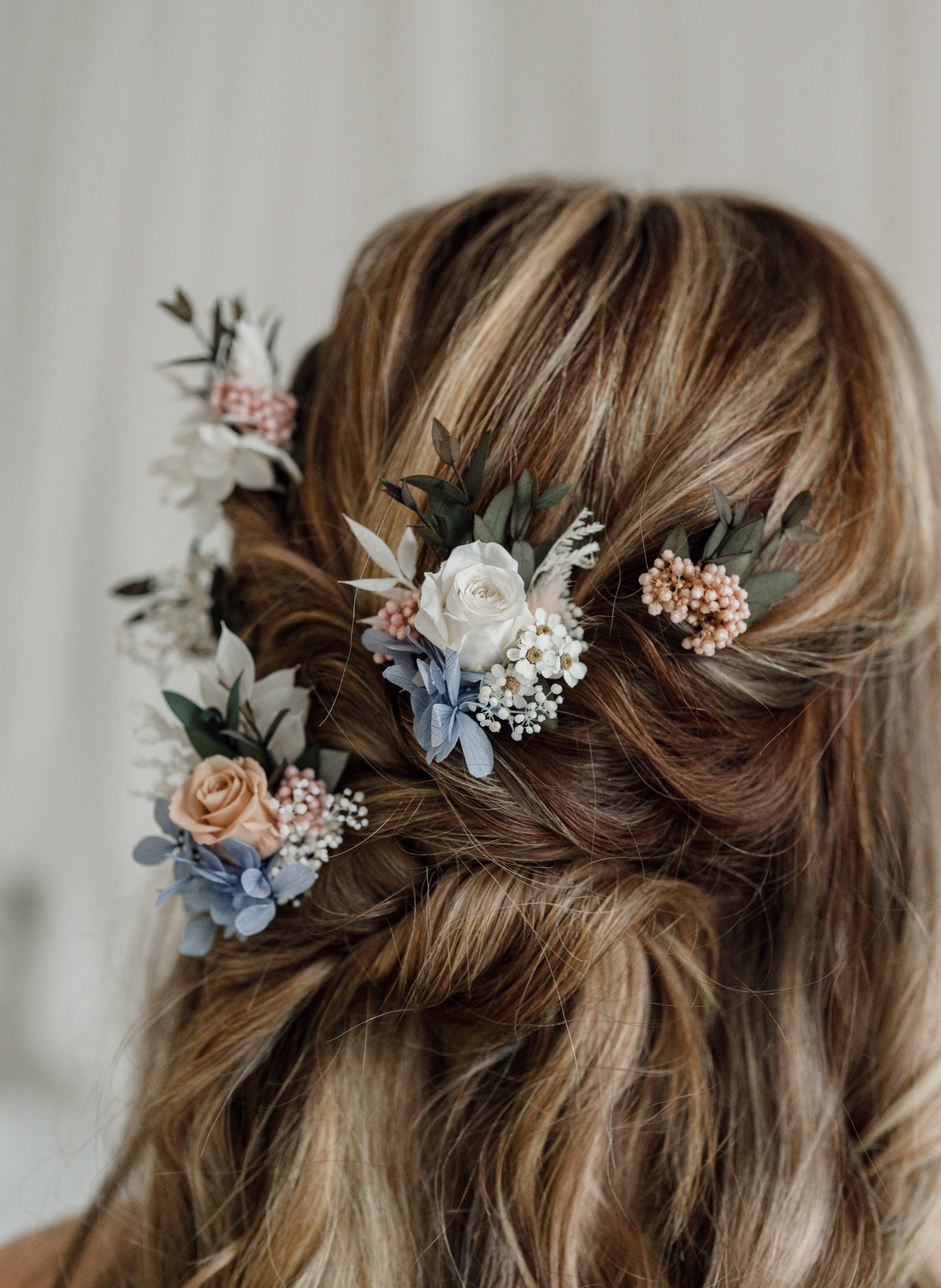 Lark Dried Wildflower Wedding Hair Pin Set 2