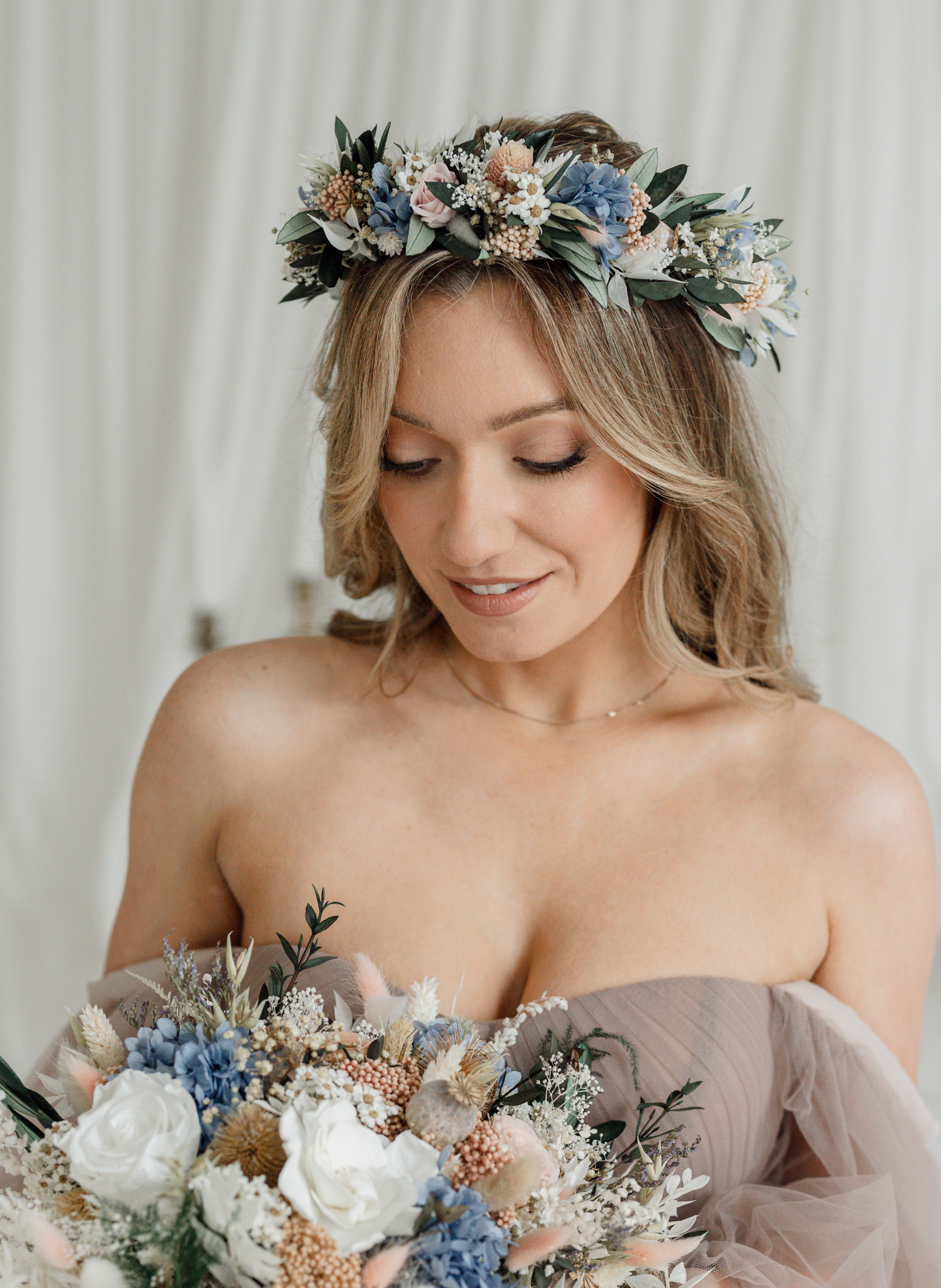 Lark Wildflower Wedding Dried Flower Crown Headband 2