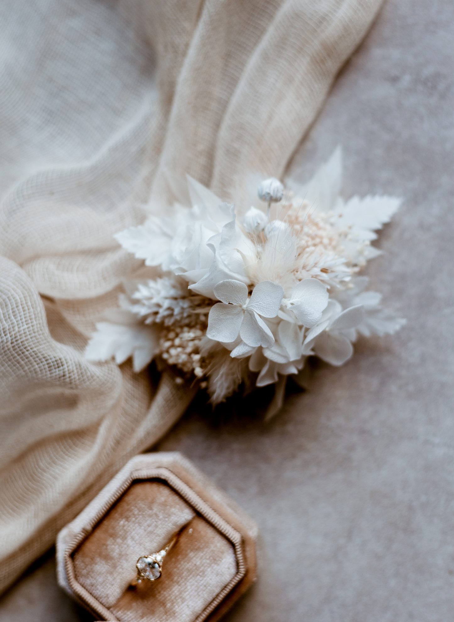 Margo White Rose Wedding Bridal Hair Clip 1