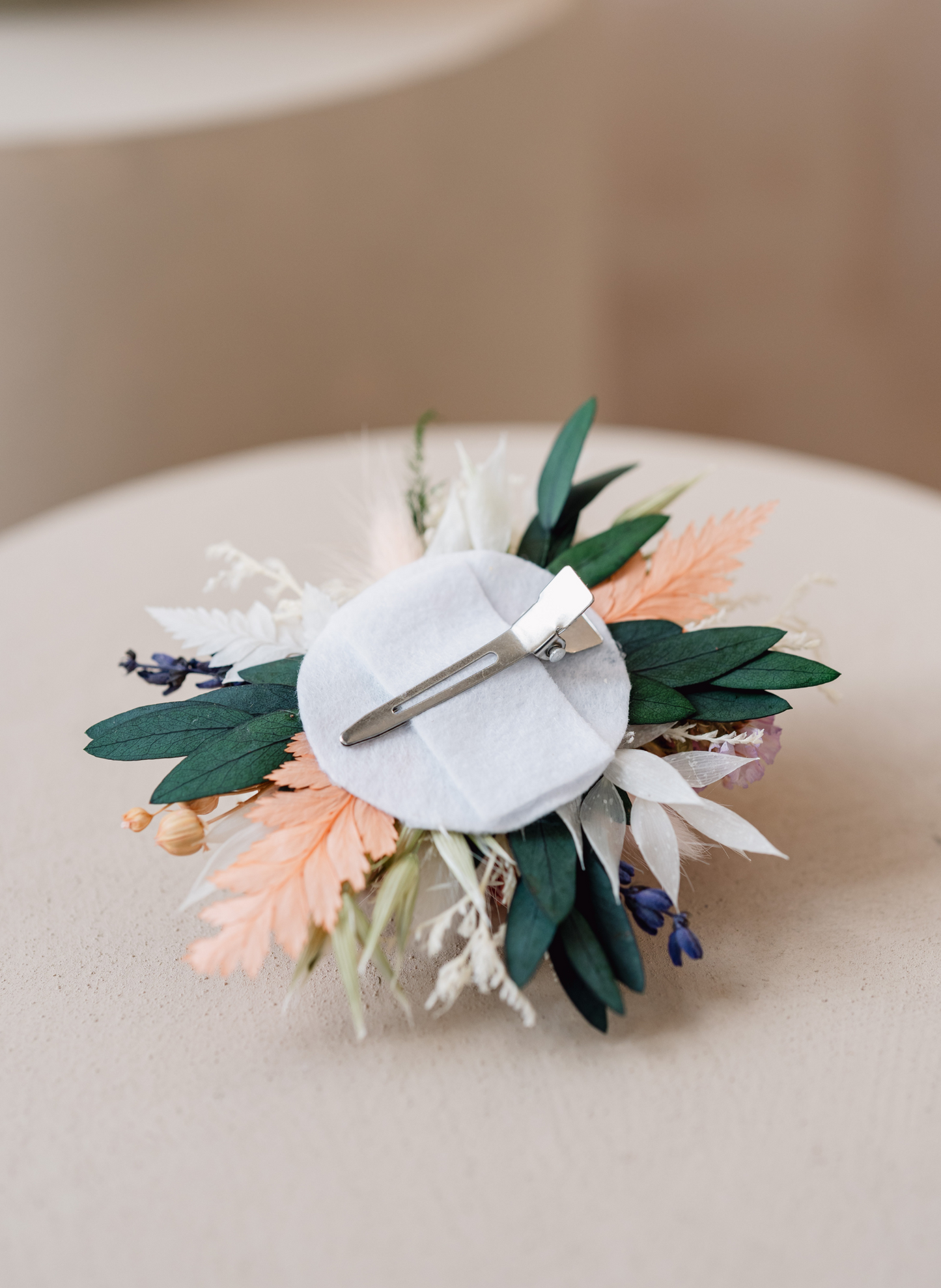 Melody Pastel Dried Flower Wedding Bridal Hair Clip 2