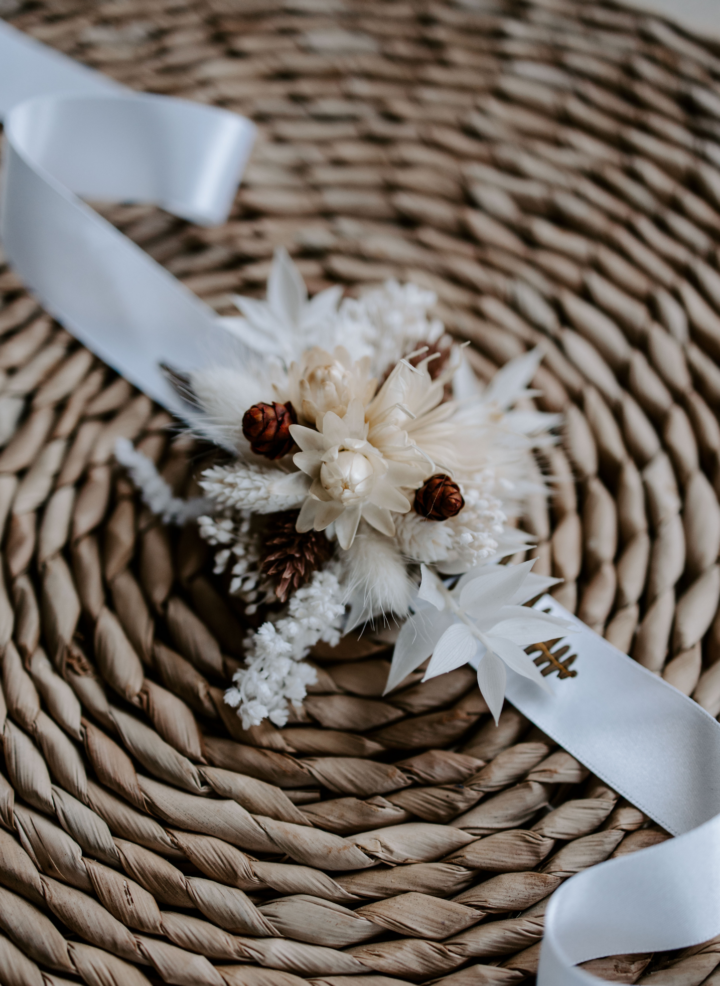 Montana Bohemian Dried Flower Wedding Wrist Corsage 1