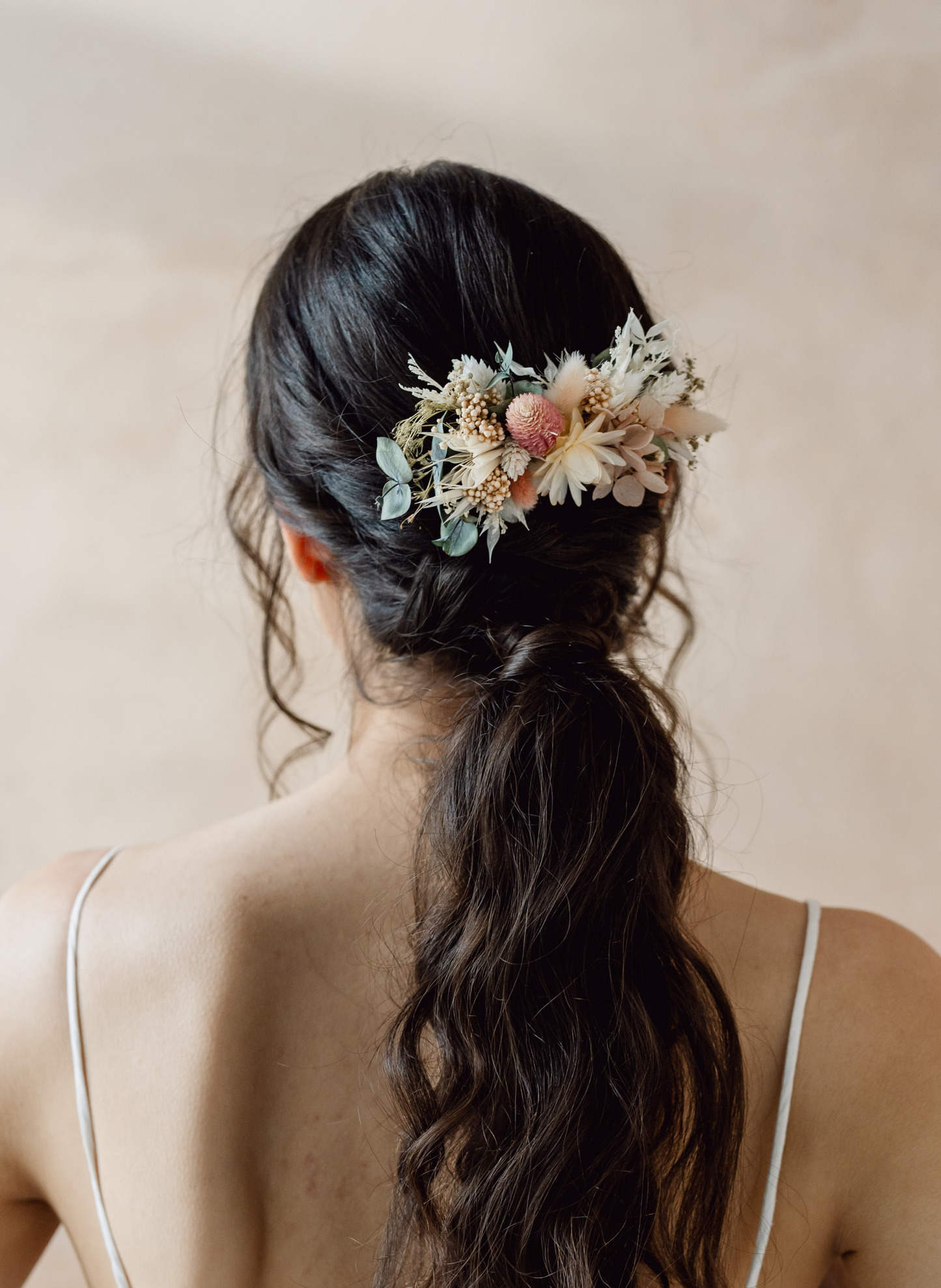 Payton Bohemian Dried Flower Wedding Bridal Hair Comb 1