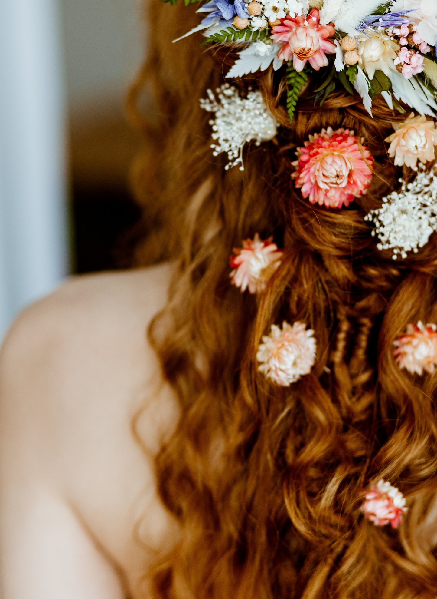 Pippa Dried Straw Flower Helichrysum Wedding Bridal Hair Pins 4
