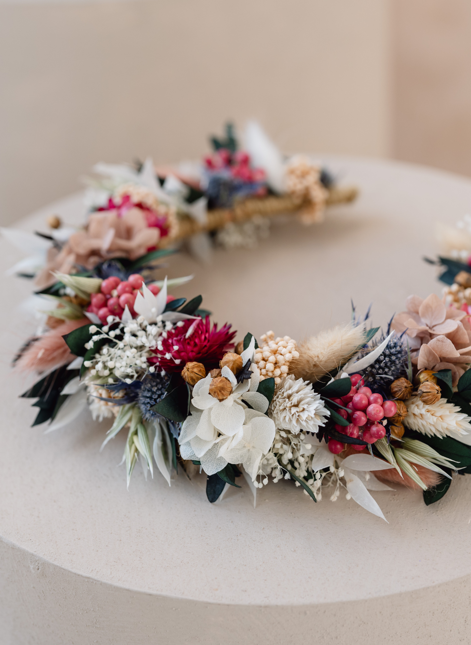 Rue Berry Bridal Dried Flower Crown Wedding Headband
