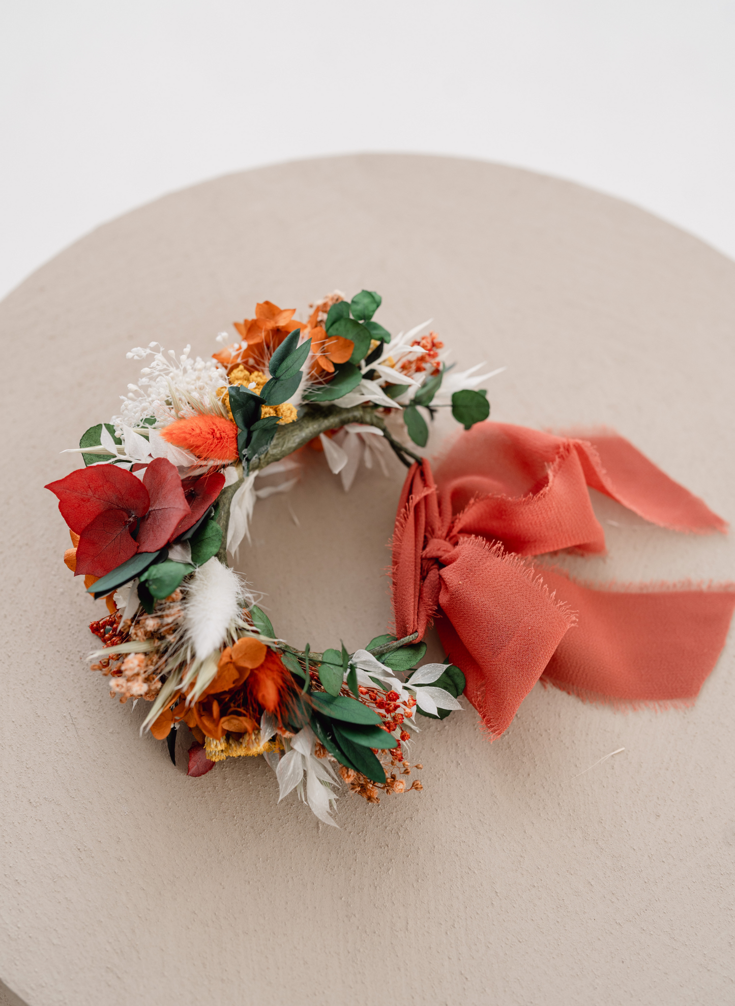 Sienna Autumnal Wedding Dried Flower Bridesmaid Corsage Bracelet 1
