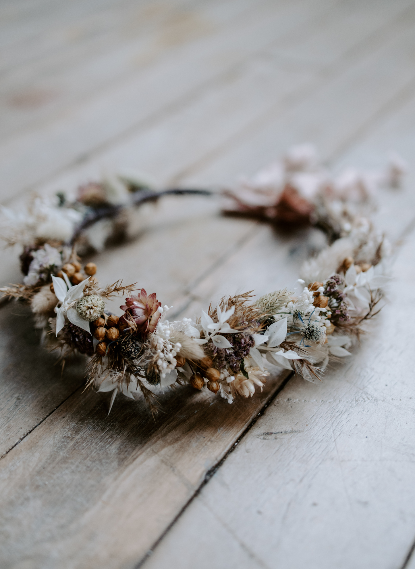 Pax Boho Dried Flower Crown Wedding Headband