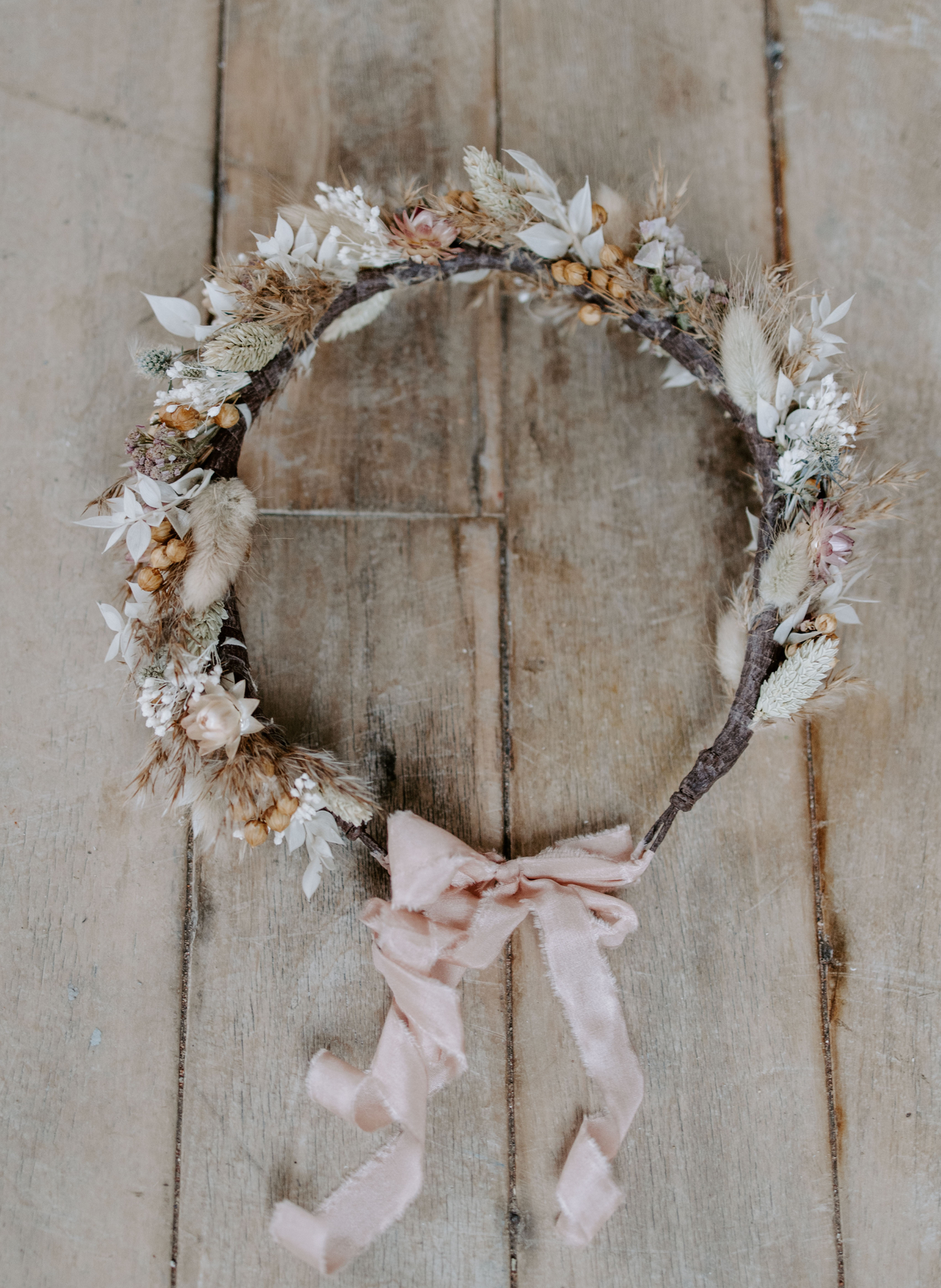 Pax Boho Dried Flower Crown Wedding Headband