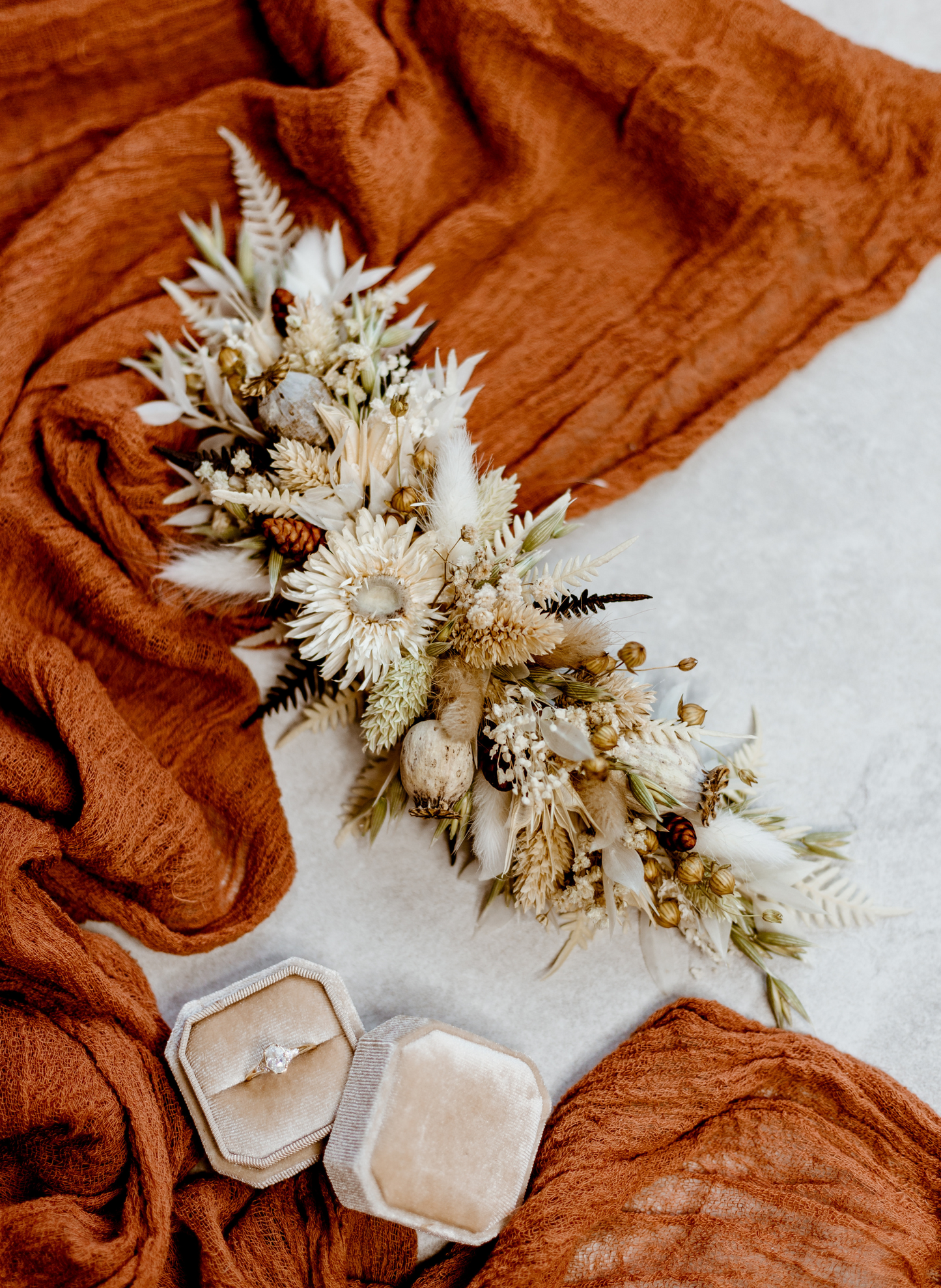 Leanna Bohemian Bridal Dried Flower Wedding Headpiece