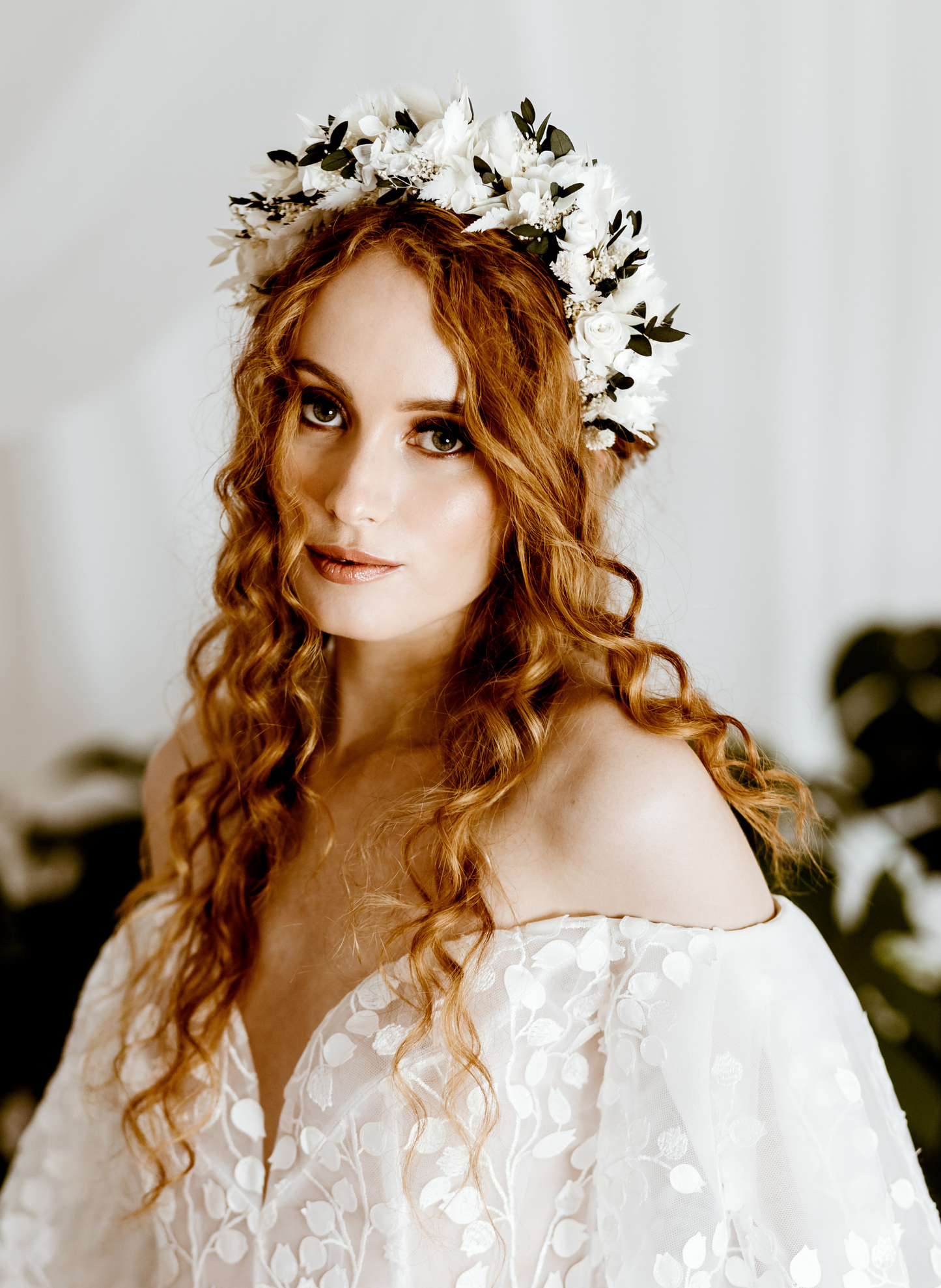 Valentina Preserved Flower Crown Wedding Headband