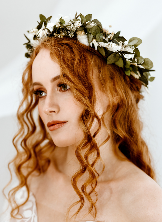 Aphrodite Bridal Foliage Flower Crown Wedding Headband