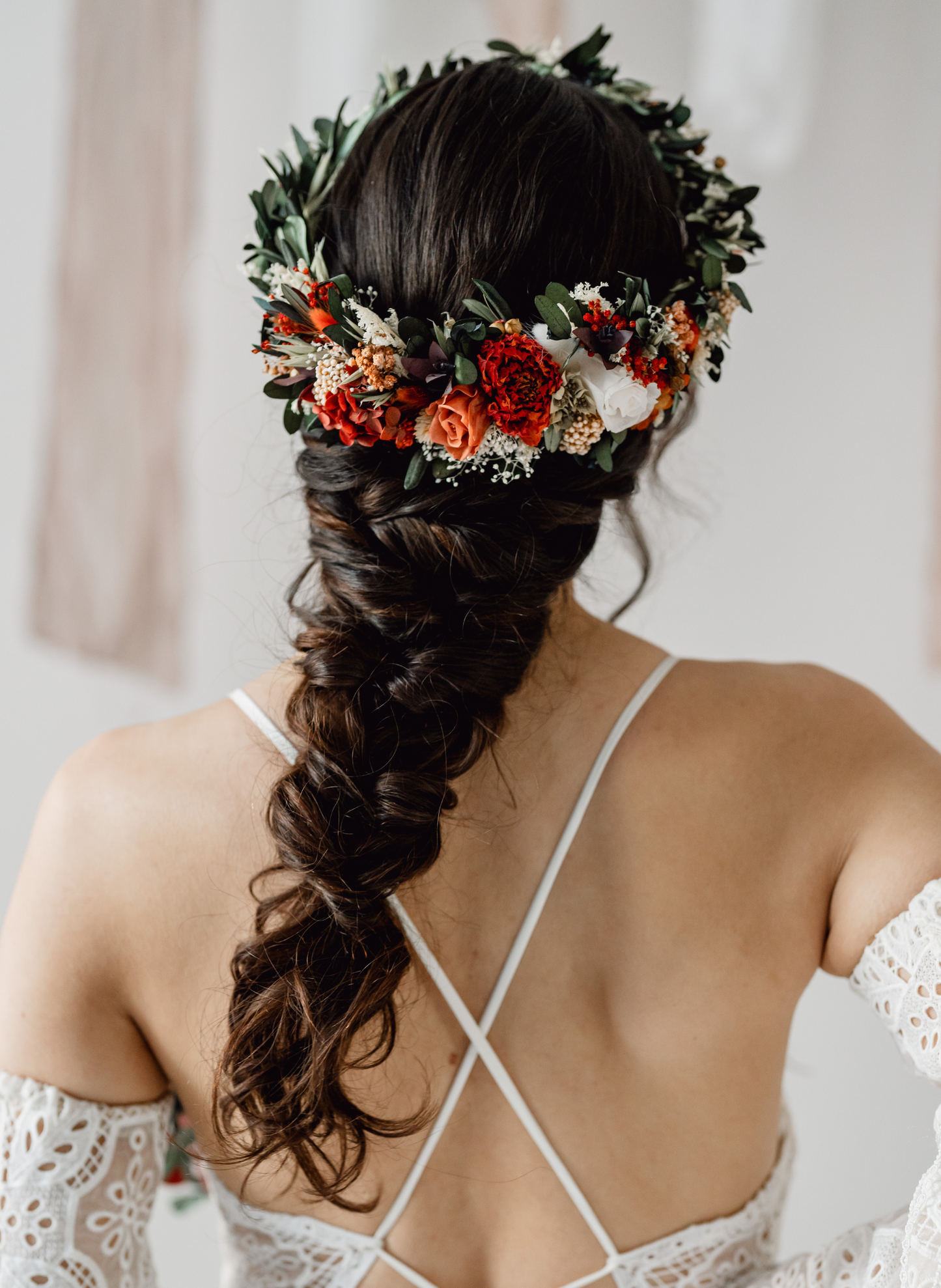 Bramble Wedding Autumnal Dried Flower Crown Headband