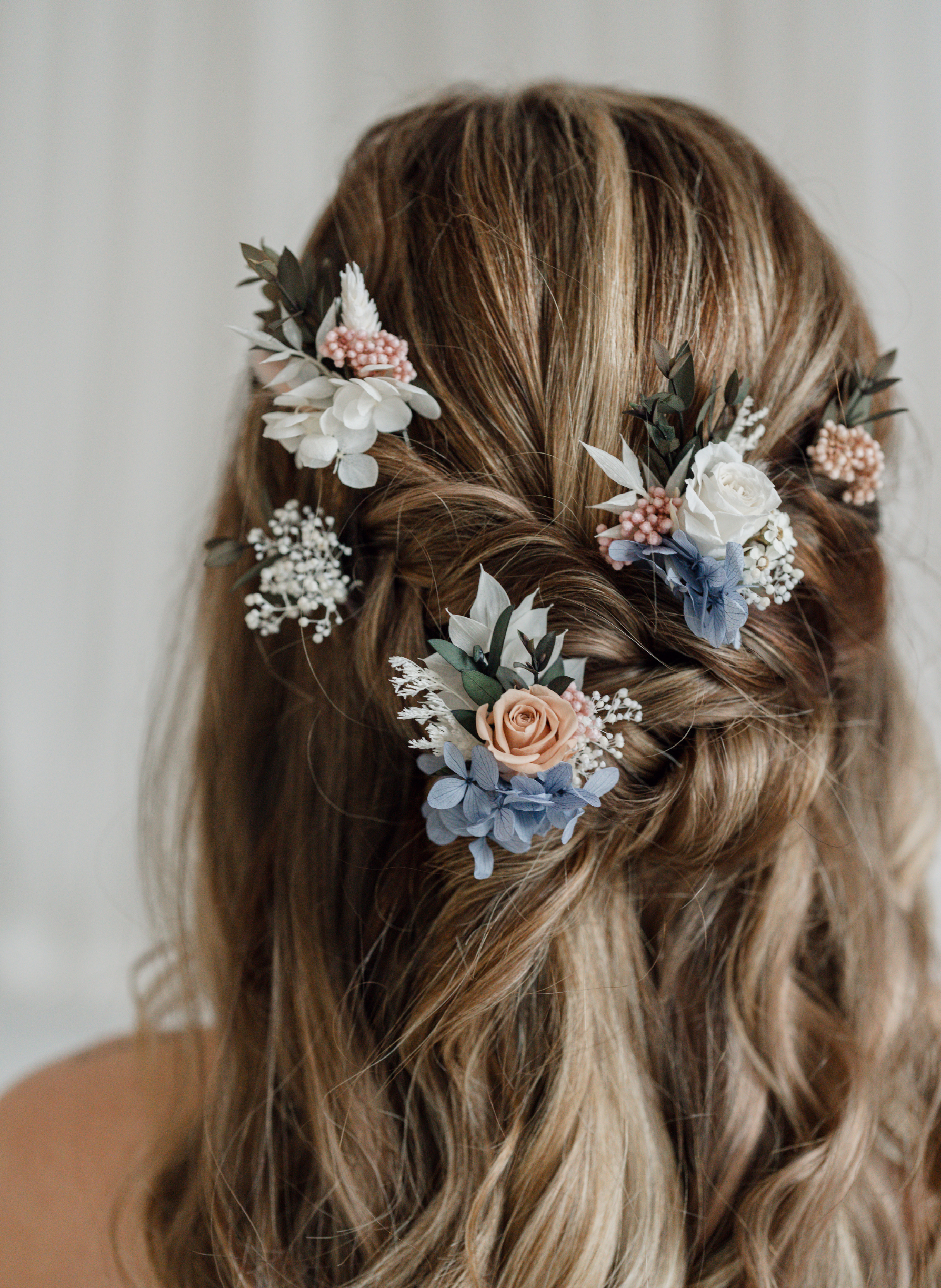 Lark Dried Wildflower Wedding Hair Pin Set | Hair Accessory | Luna ...