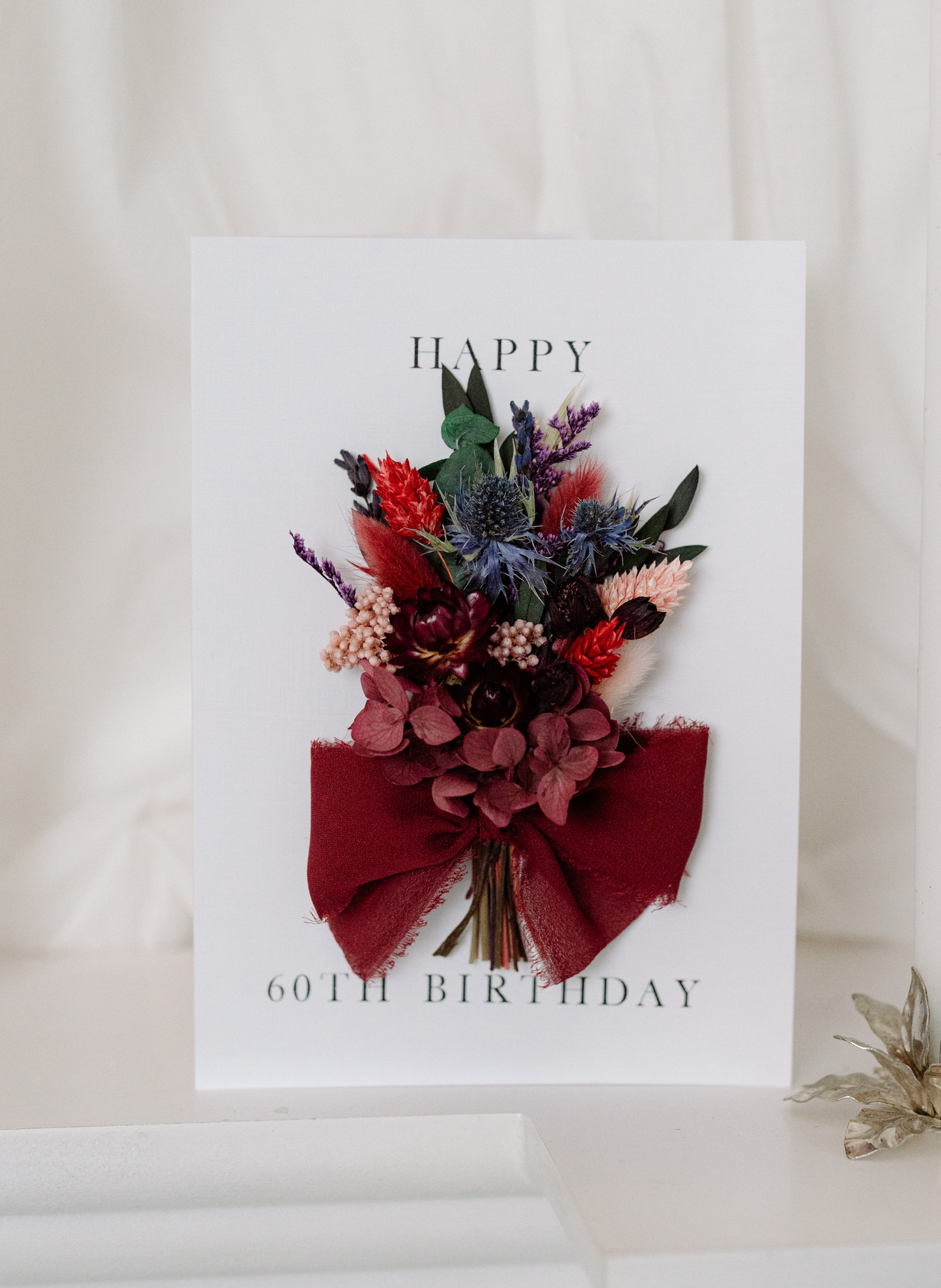 Milestone Happy Birthday Dried Flower Bunch Greetings Card