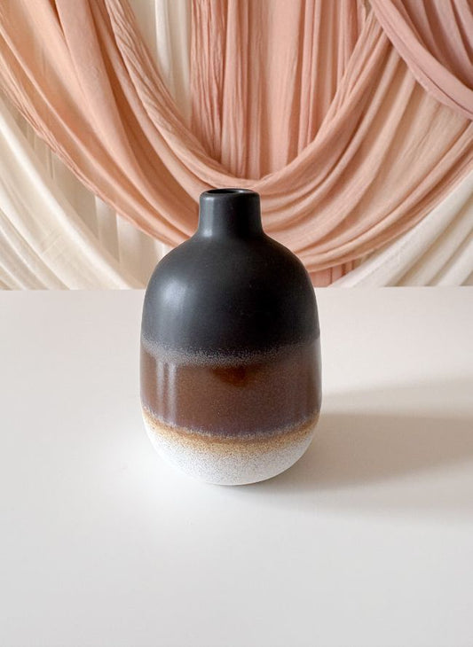 Ombre Boho Black Vase