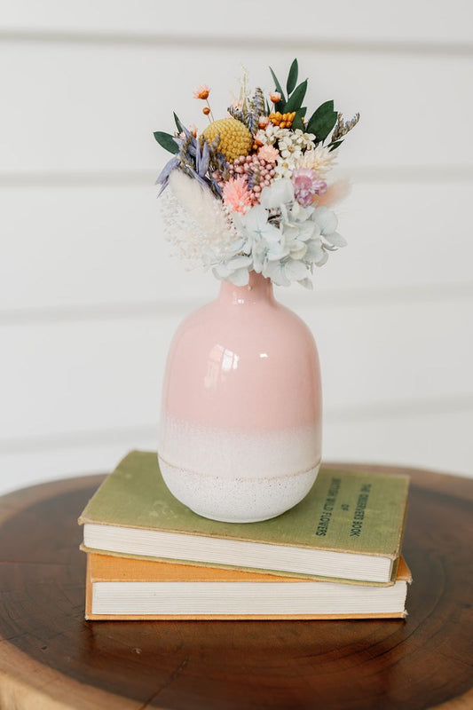 Ombré Glazed Pink Vase