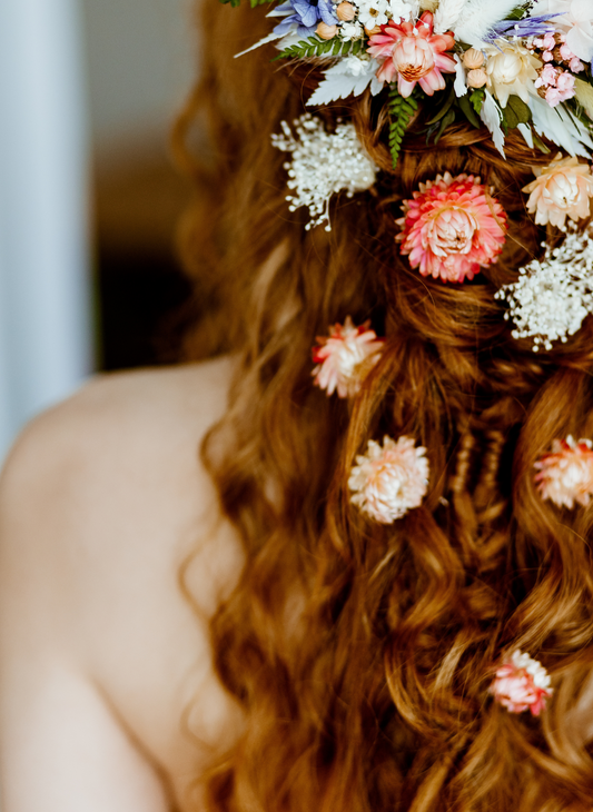 Liberty Preserved White Gypsophila Babies Breath Wedding Hair Pins