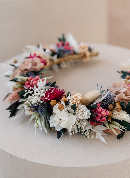 Rue Berry Bridal Dried Flower Crown Wedding Headband