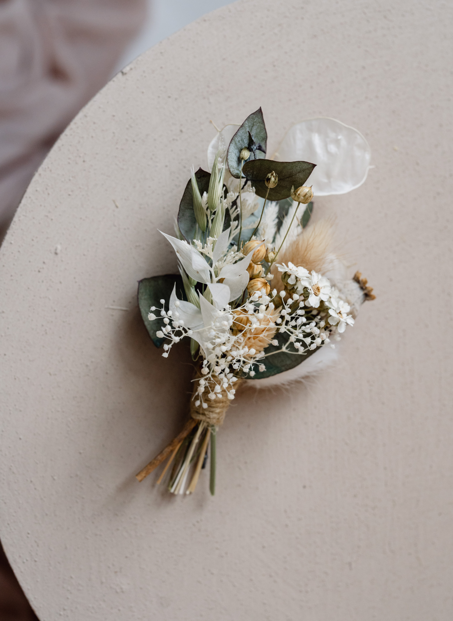 Rustic Boho Wedding Dried Flower Buttonhole Boutonniere